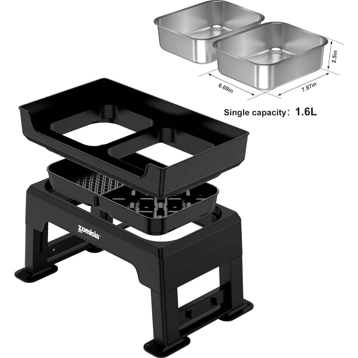 Estación de Alimentación Elevada para Perros Apollo 6 Alturas