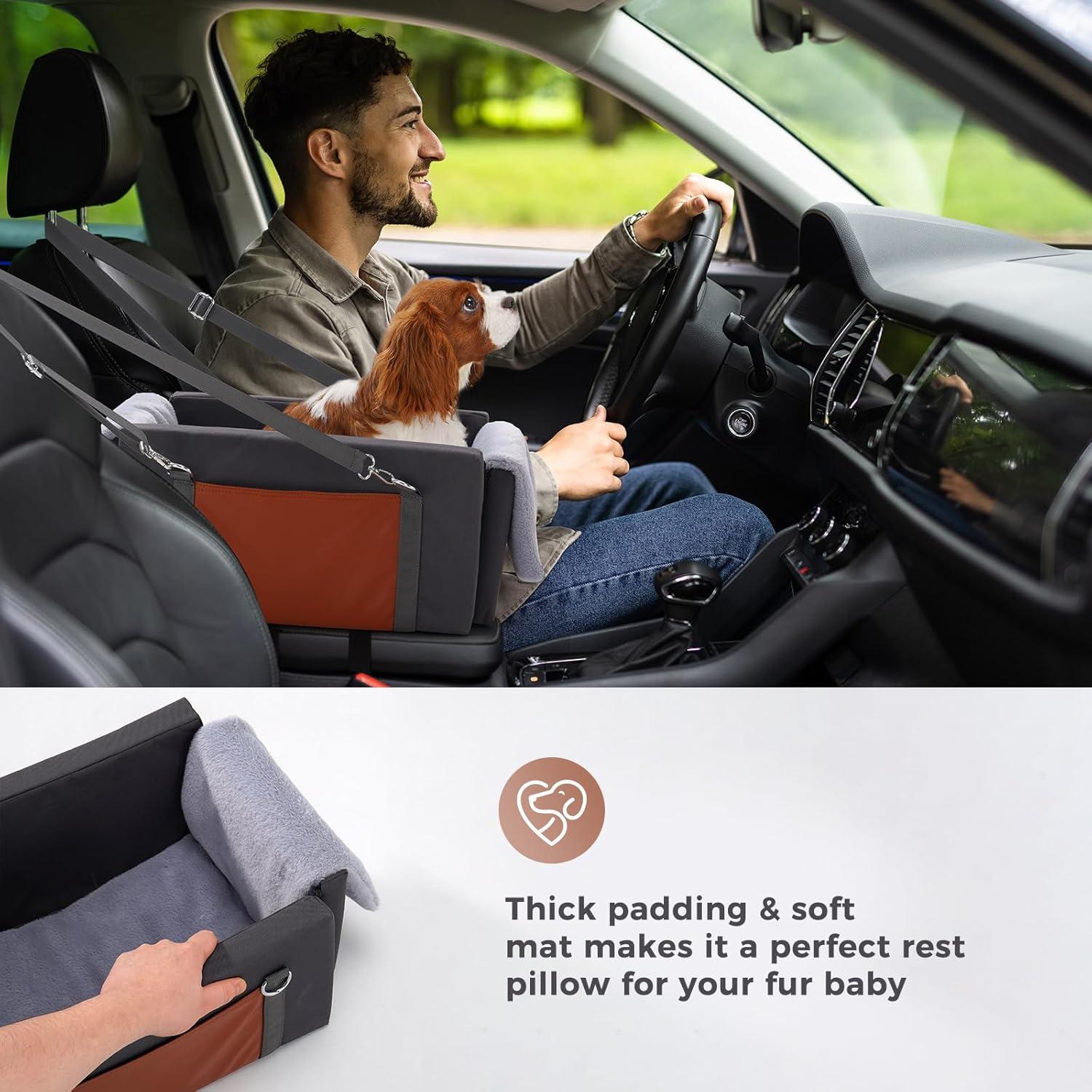 Asiento de Coche para Perros Avont Gris Oscuro 47x28x21.8cm