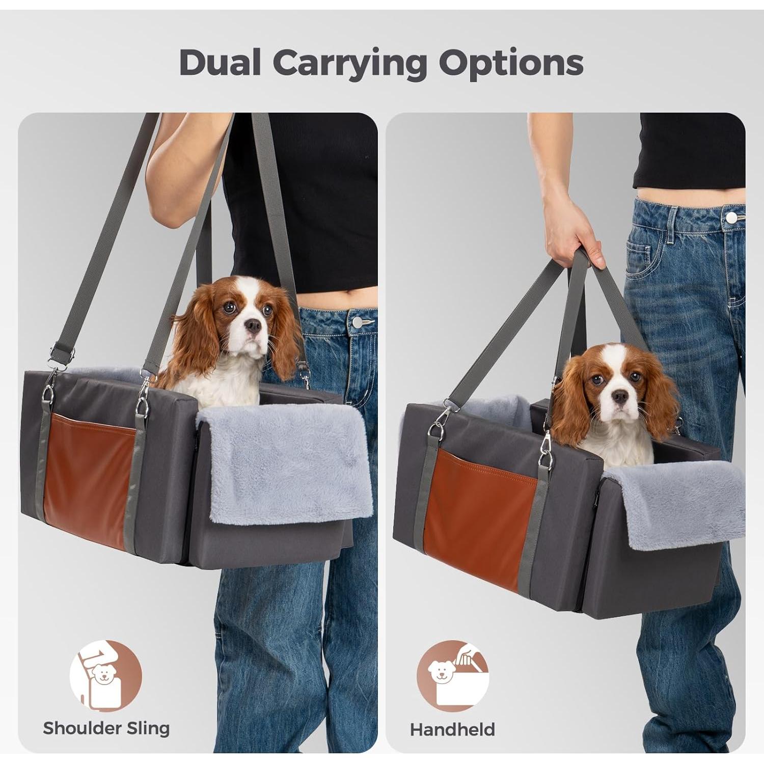 Asiento de Coche para Perros Avont Gris Oscuro 47x28x21.8cm