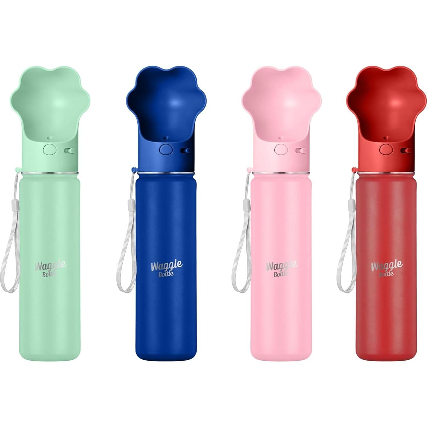 Botella de Agua para Perros Waggle 620ml Acero Inoxidable Cobalto