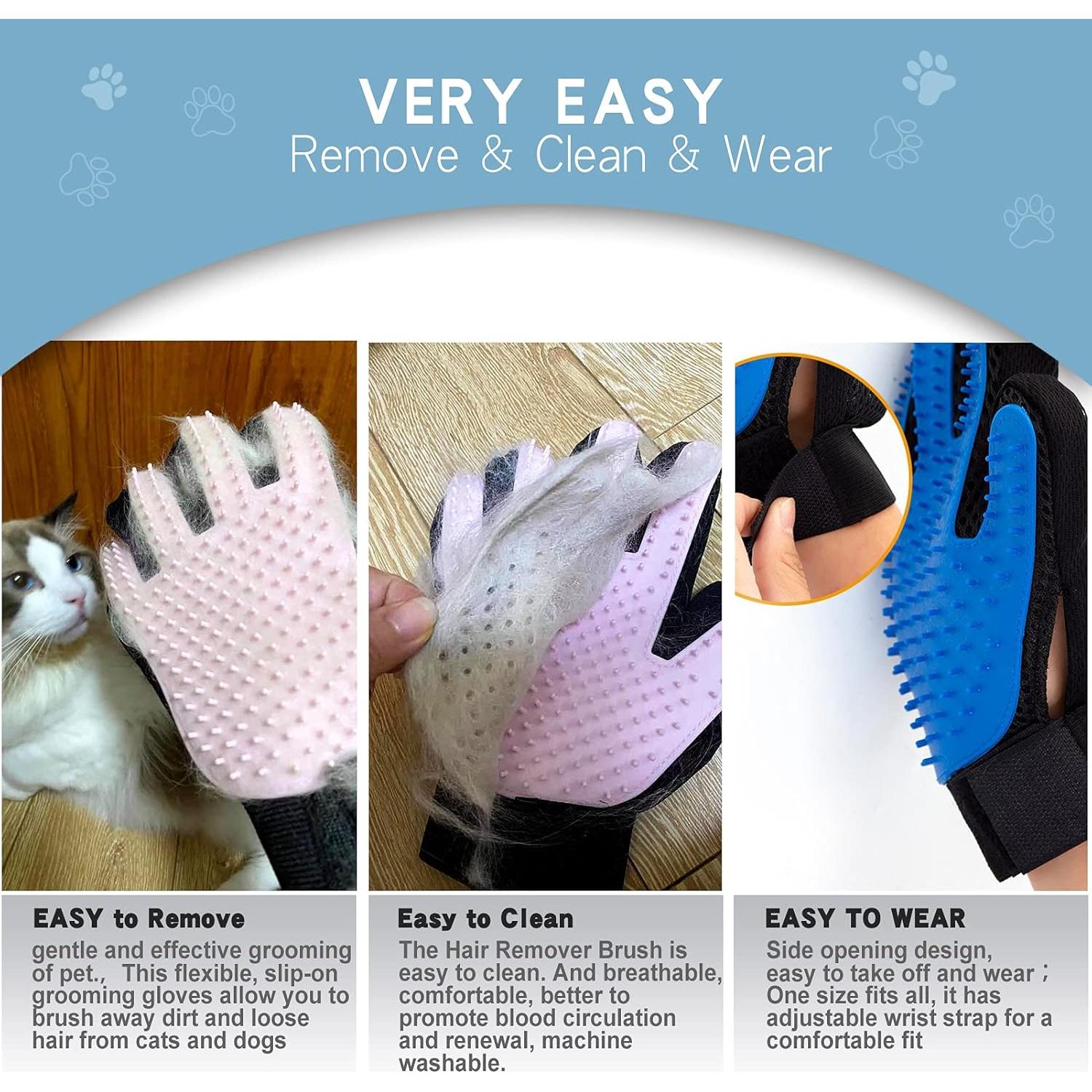 Rascador Doble Lado GOESWELL para Aseo de Mascotas Azul 2 Pzas