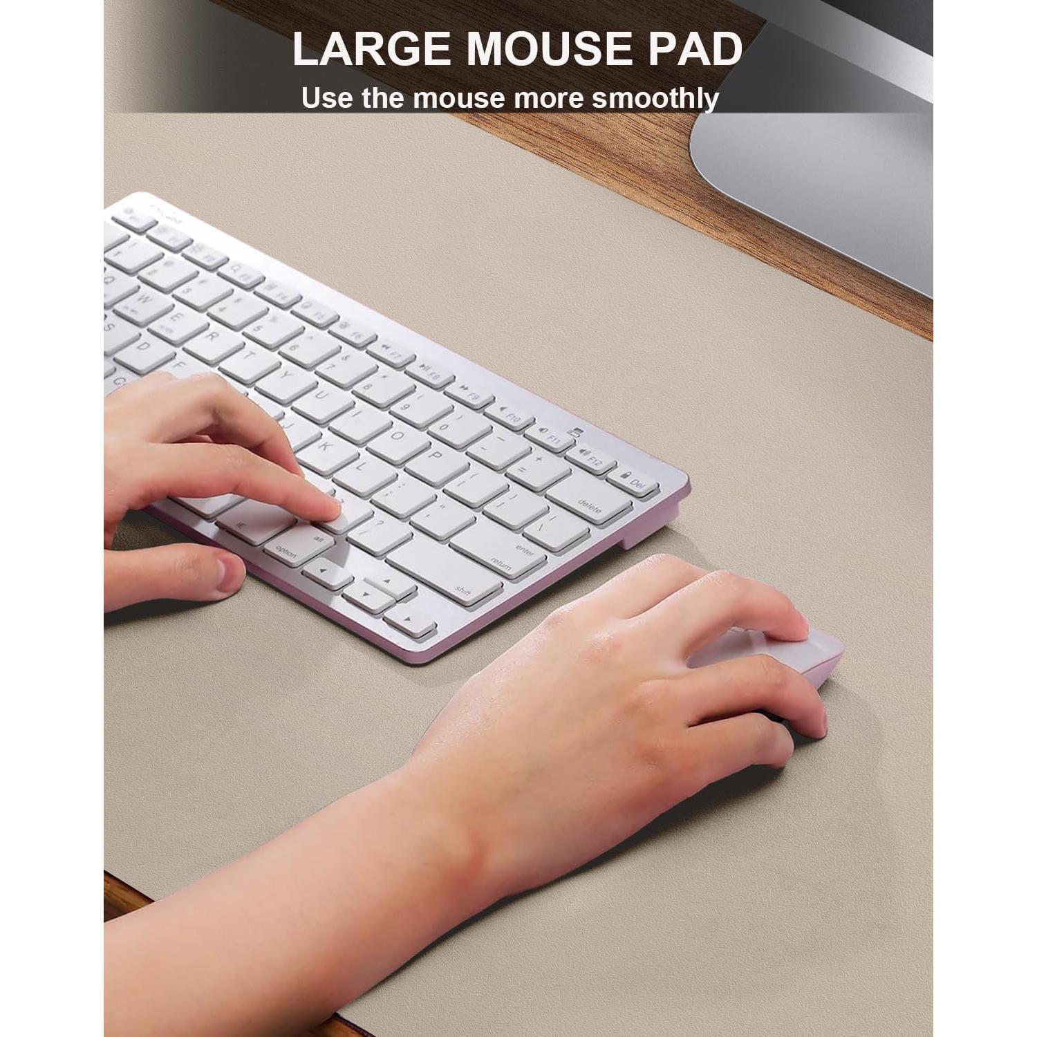 Alfombrilla de Escritorio Cebowa 122x43 cm Cuero PU Antideslizante