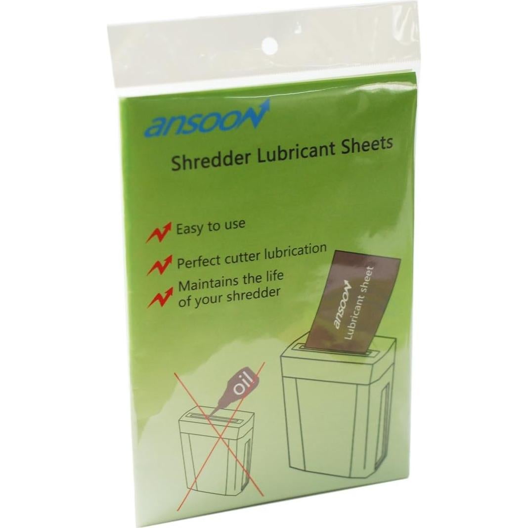 Hojas Lubricantes para Trituradoras de Papel Ansoon - Paquete de 18