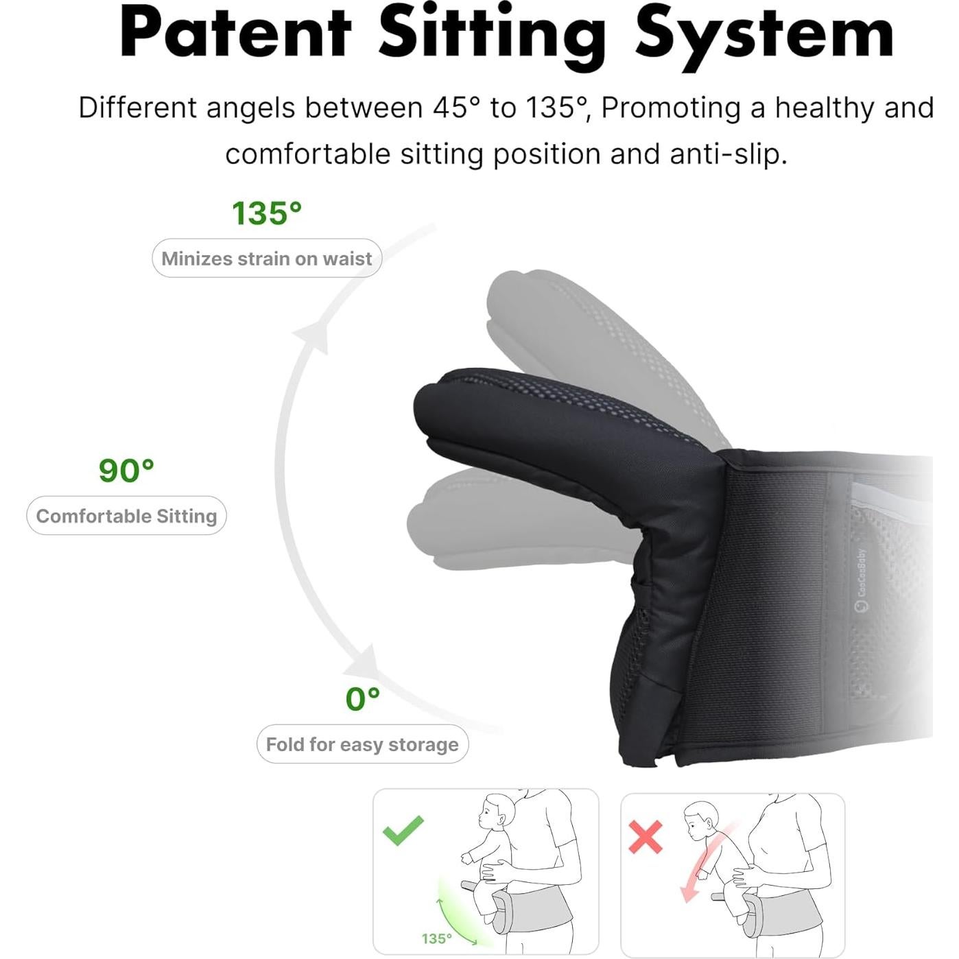 Portabebés Ergonómico CooCooBaby Negro 3.2-20kg