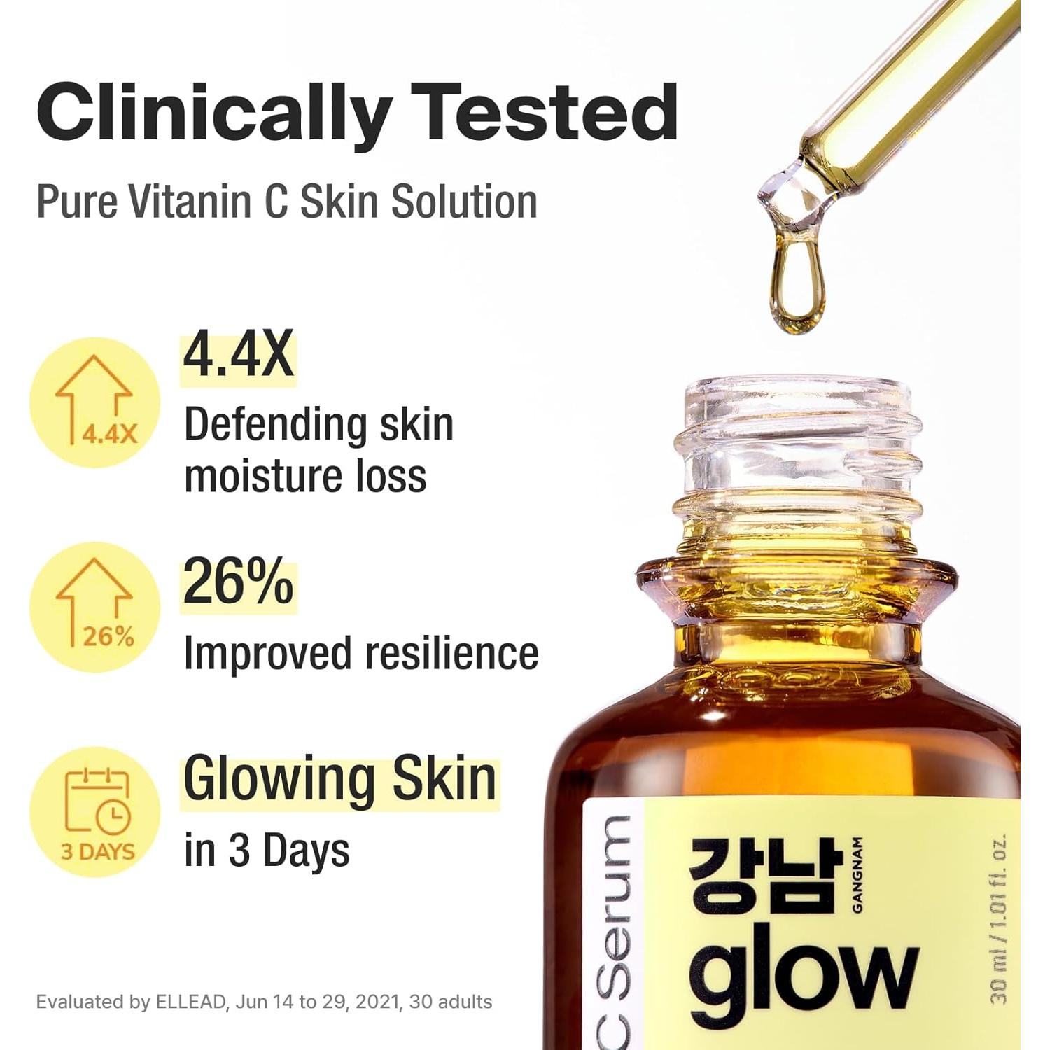 Suero Facial Antioxidante GANGNAM Glow 30 ml - Vitamina C Pura