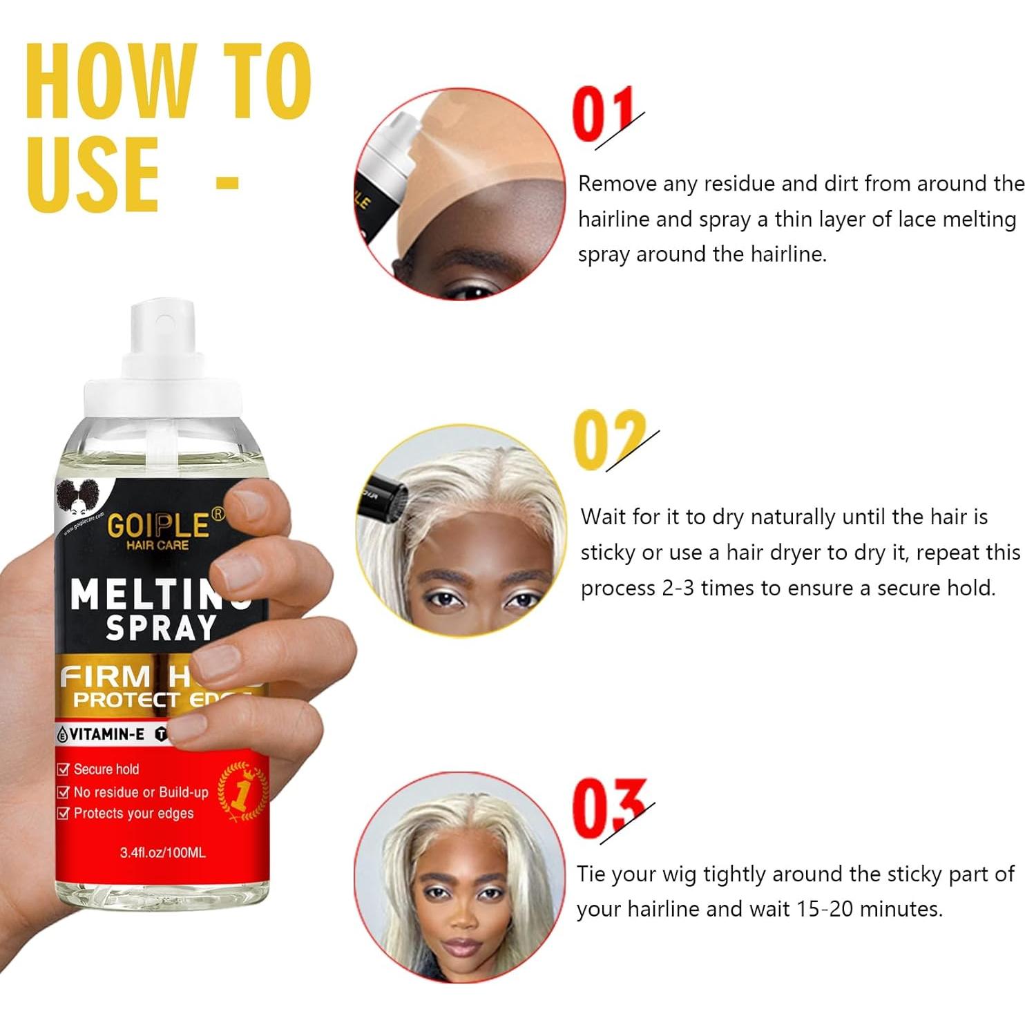 Spray Adhesivo para Pelucas WOZUTUNT 100 ml Fijación Fuerte