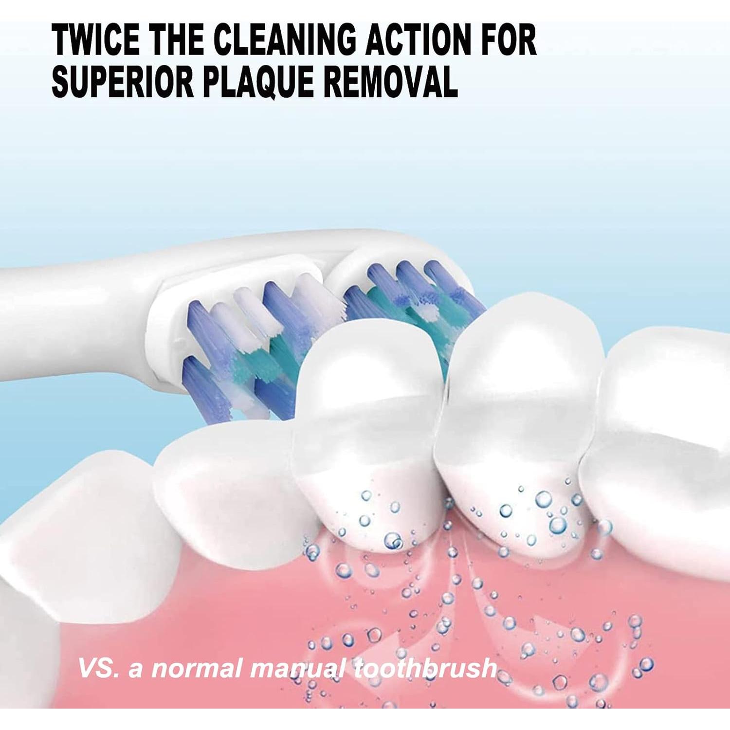 Cabezas de cepillo de reemplazo ASYH Dual Clean 4 unidades