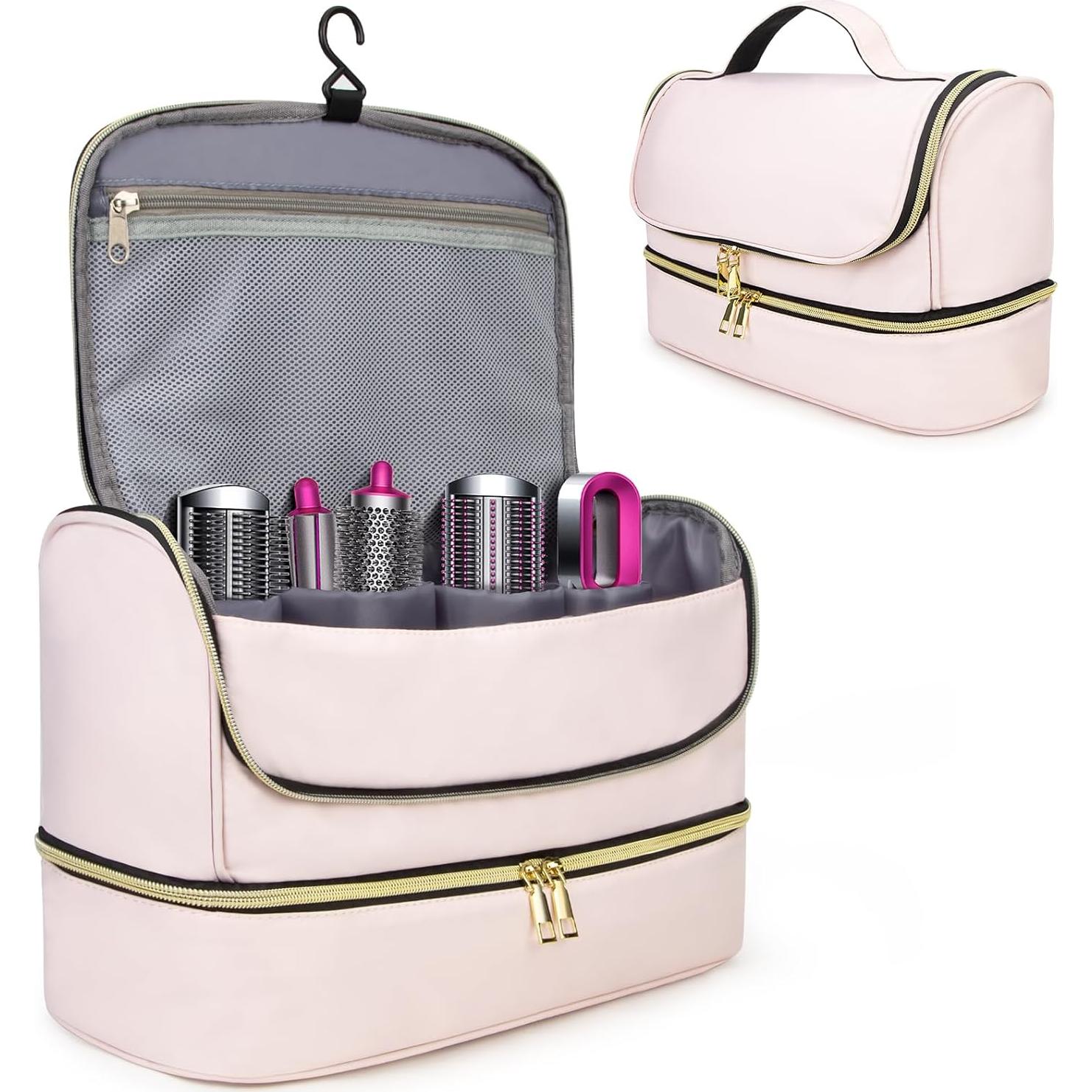 Funda de Viaje Doble Capa Pripher para Dyson Airwrap Rosa