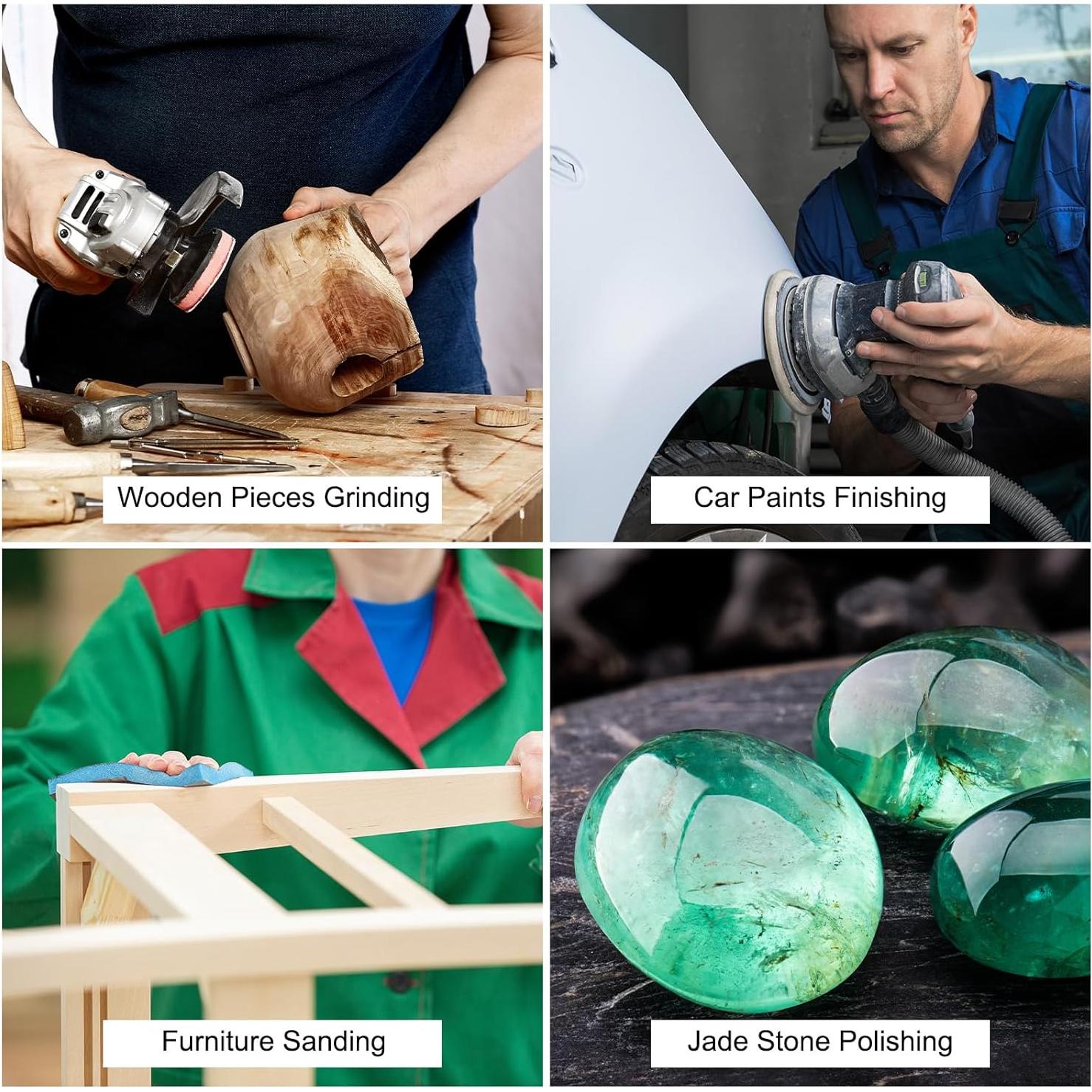 Discos de Lijado Esponja 600 Granos uxcell 5 Pulgadas 20 Pcs