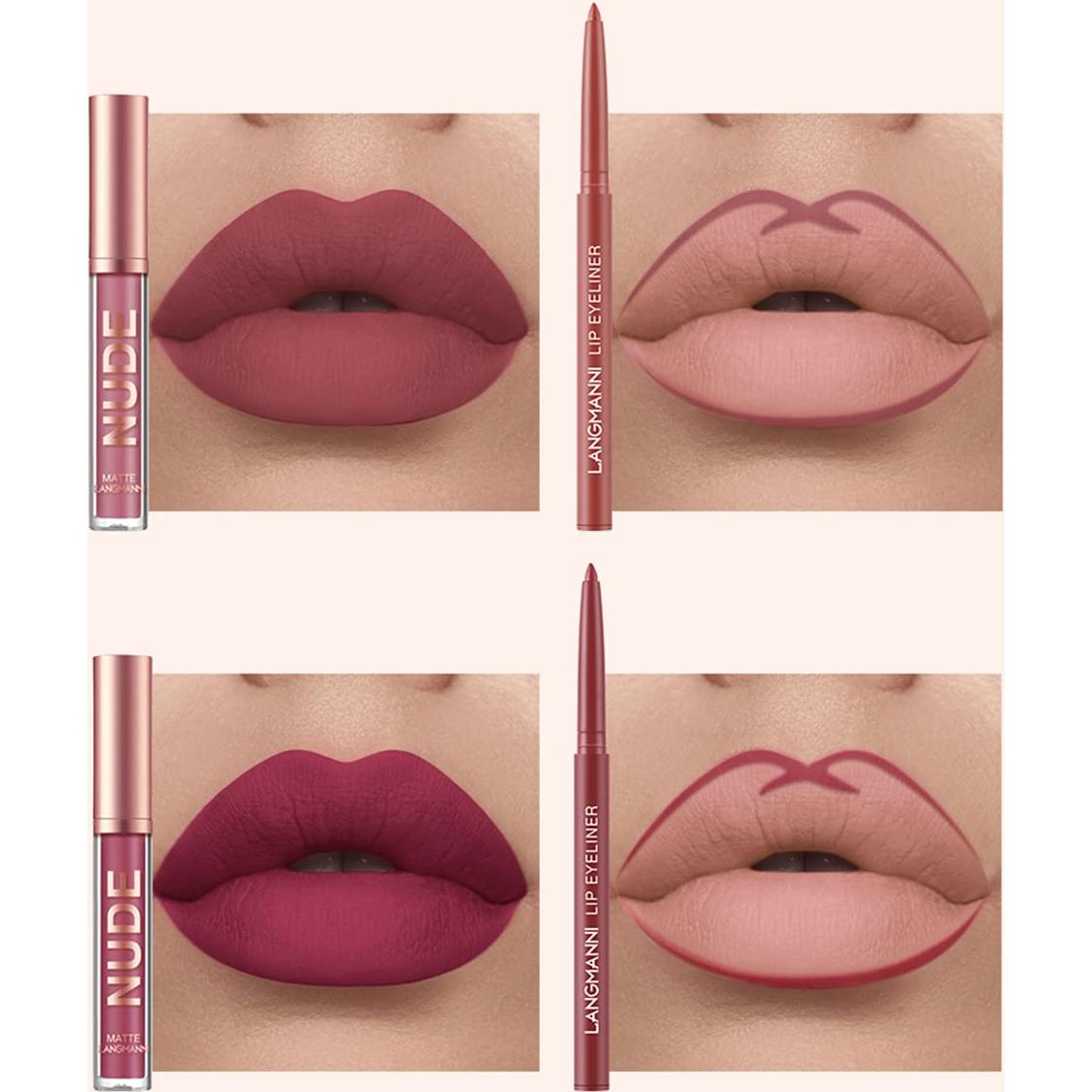 Set de Maquillaje URQT 12 Piezas: 6 Pintalabios Mate + 6 Lápices