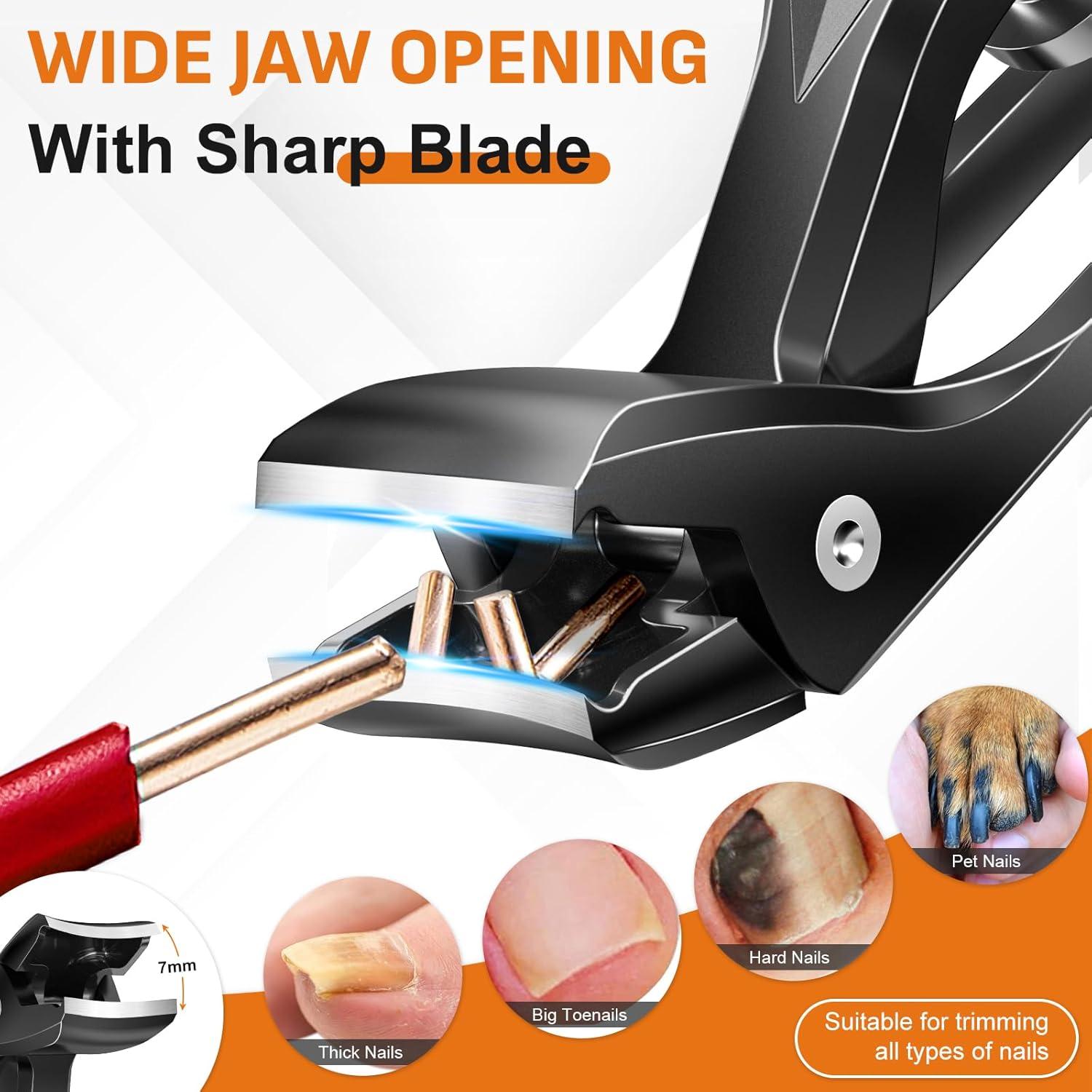 Cortauñas DRMODE para Hombres con Cabeza en Ángulo - Negro