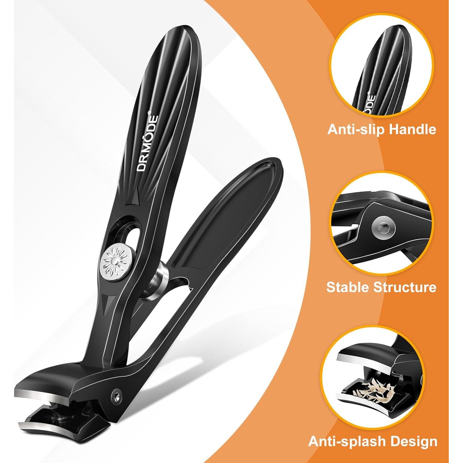 Cortauñas DRMODE para Hombres con Cabeza en Ángulo - Negro