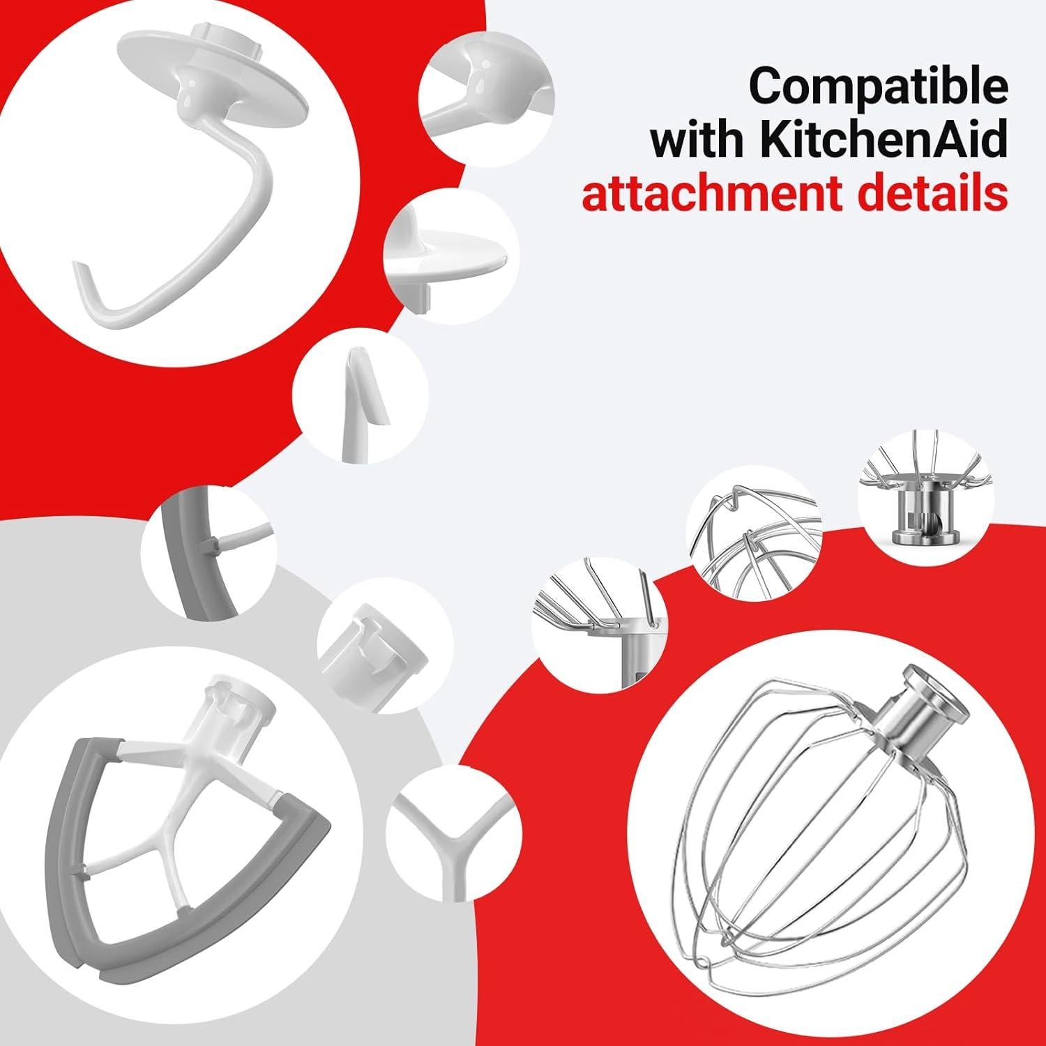 Batidor Flexible 3 Piezas KitchenAid 4.5-5QT Accesorios
