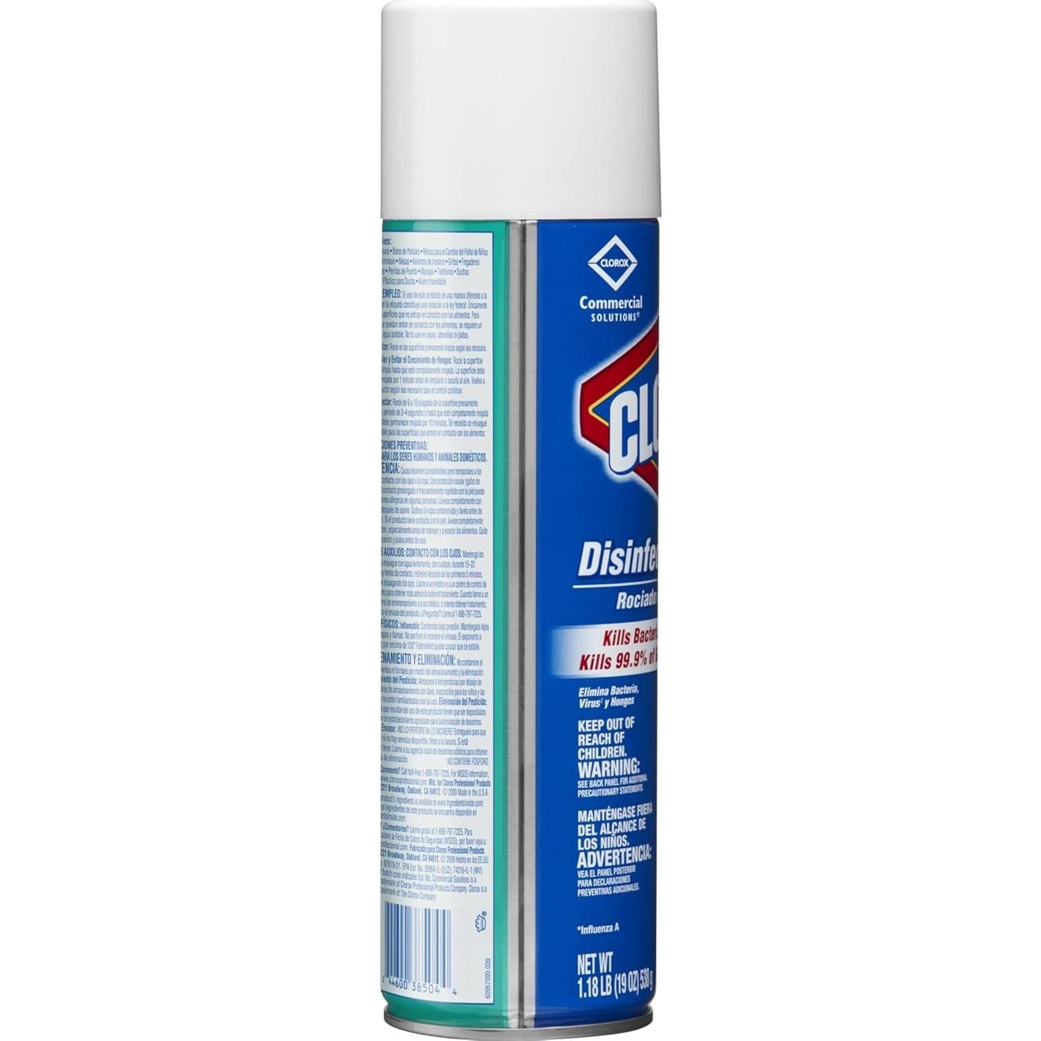 Spray Desinfectante Clorox 539g - Elimina gérmenes y olores