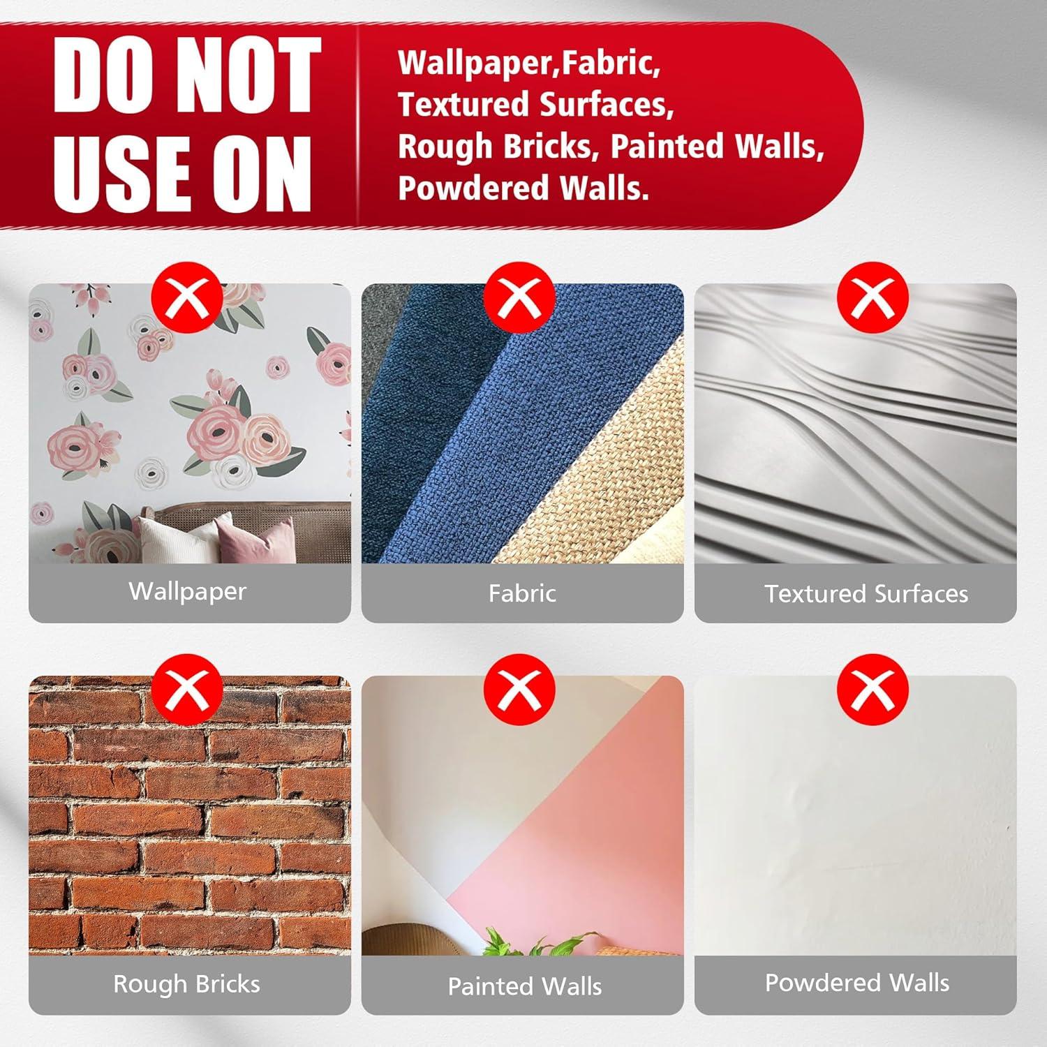 AGVEE 16 Pares de Tiradores Adhesivos para Colgar Imágenes