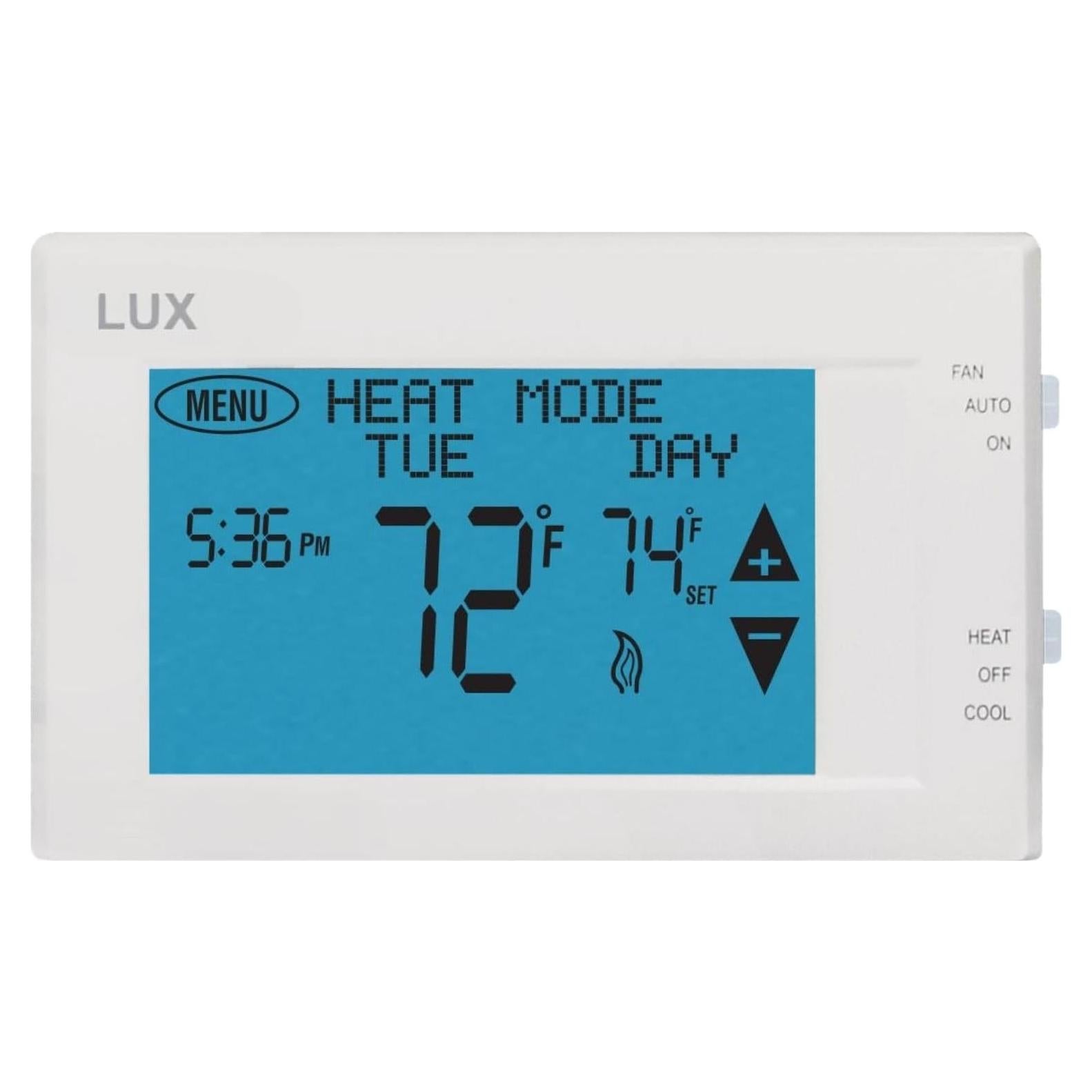 Termostato Digital Programable LUX LTX9600TS 7 Días 2 Calor 1 Frío