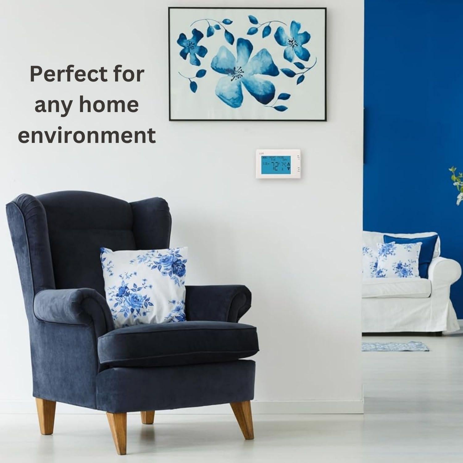 Termostato Digital Programable LUX LTX9600TS 7 Días 2 Calor 1 Frío