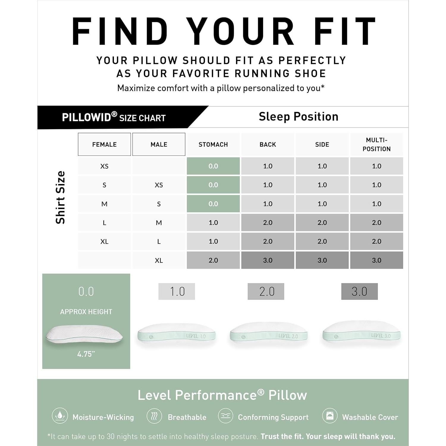 Almohada Firme Bedgear Nivel Abrazo para Durmientes de Lado