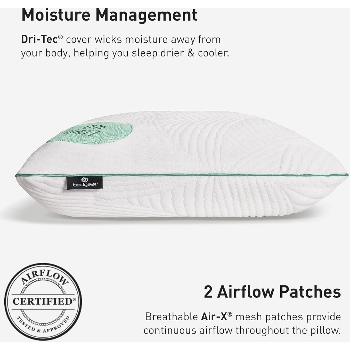 Almohada Firme Bedgear Nivel Abrazo para Durmientes de Lado