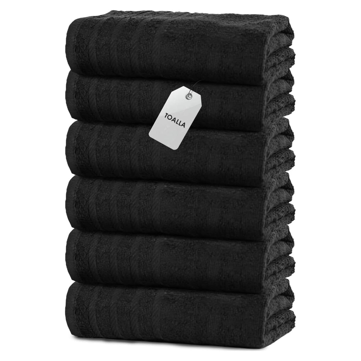 Toallas de Baño TOALLA 30x60 cm Paquete 6 Color Negro