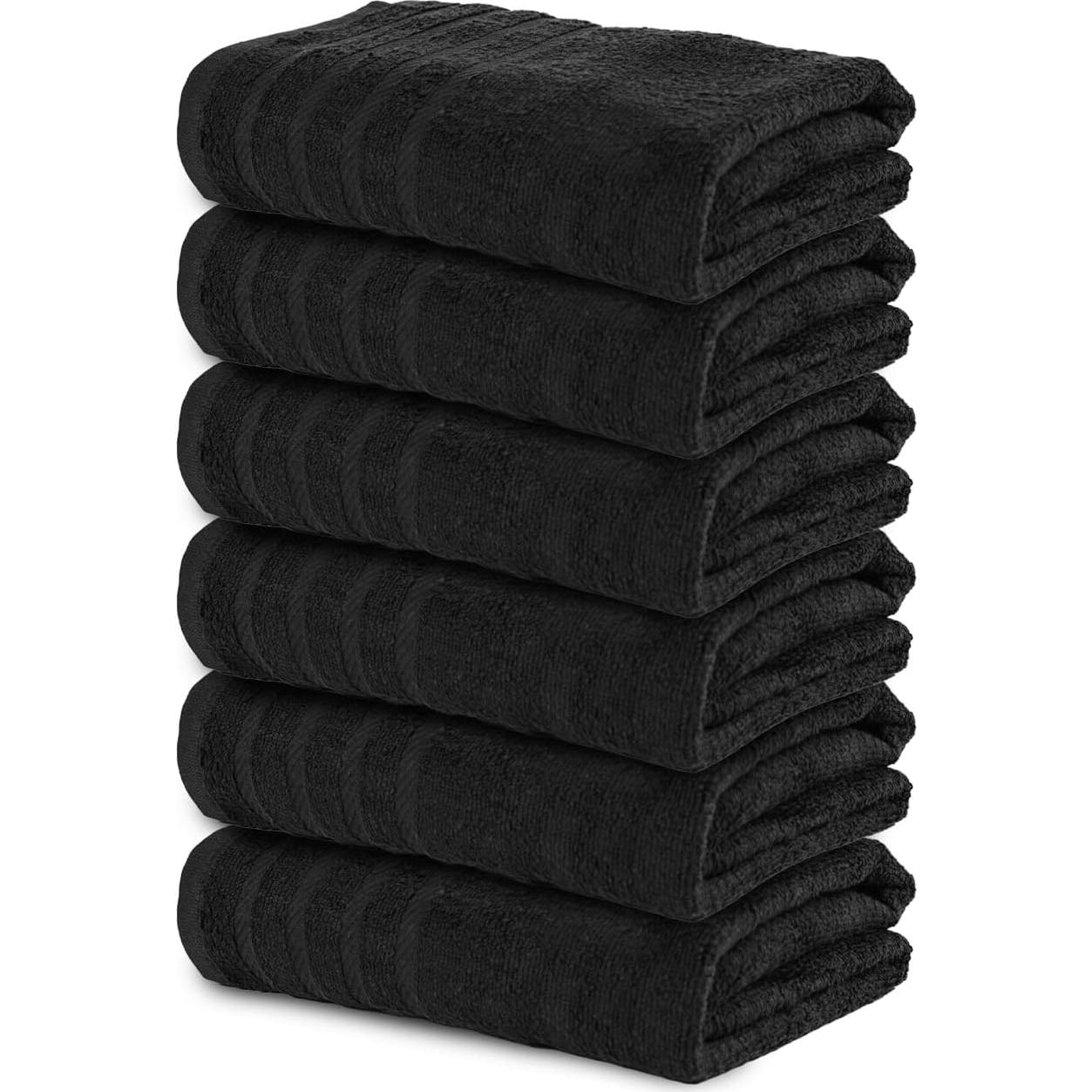 Toallas de Baño TOALLA 30x60 cm Paquete 6 Color Negro