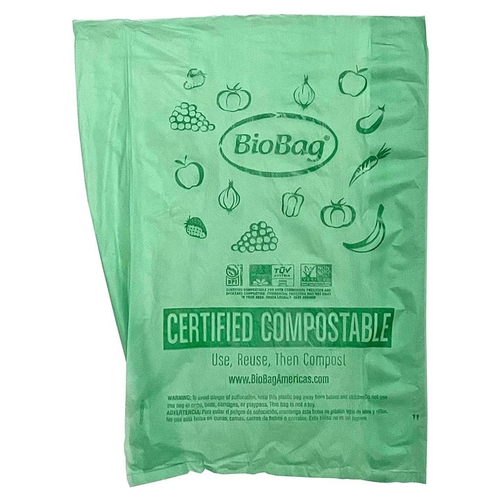 BioBag 100% Compostable 28x43 cm 2000 Bolsas para Abarrotes