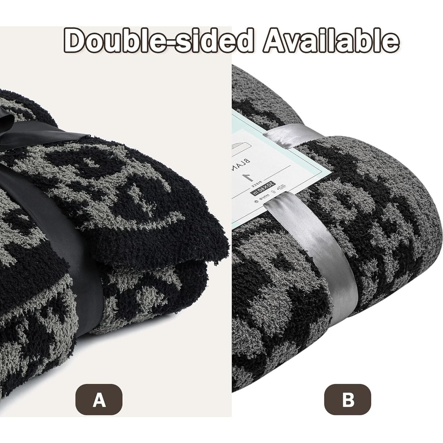 Manta de microfibra Bearberry Leopardo 101.6x127cm Grafito