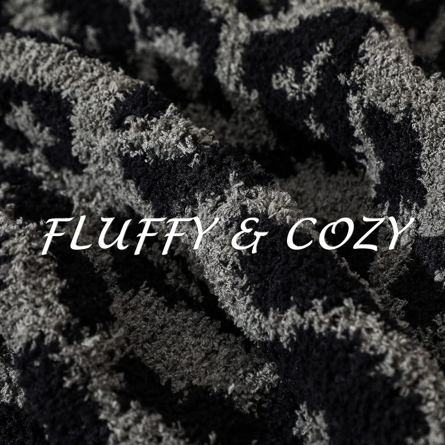 Manta de microfibra Bearberry Leopardo 101.6x127cm Grafito