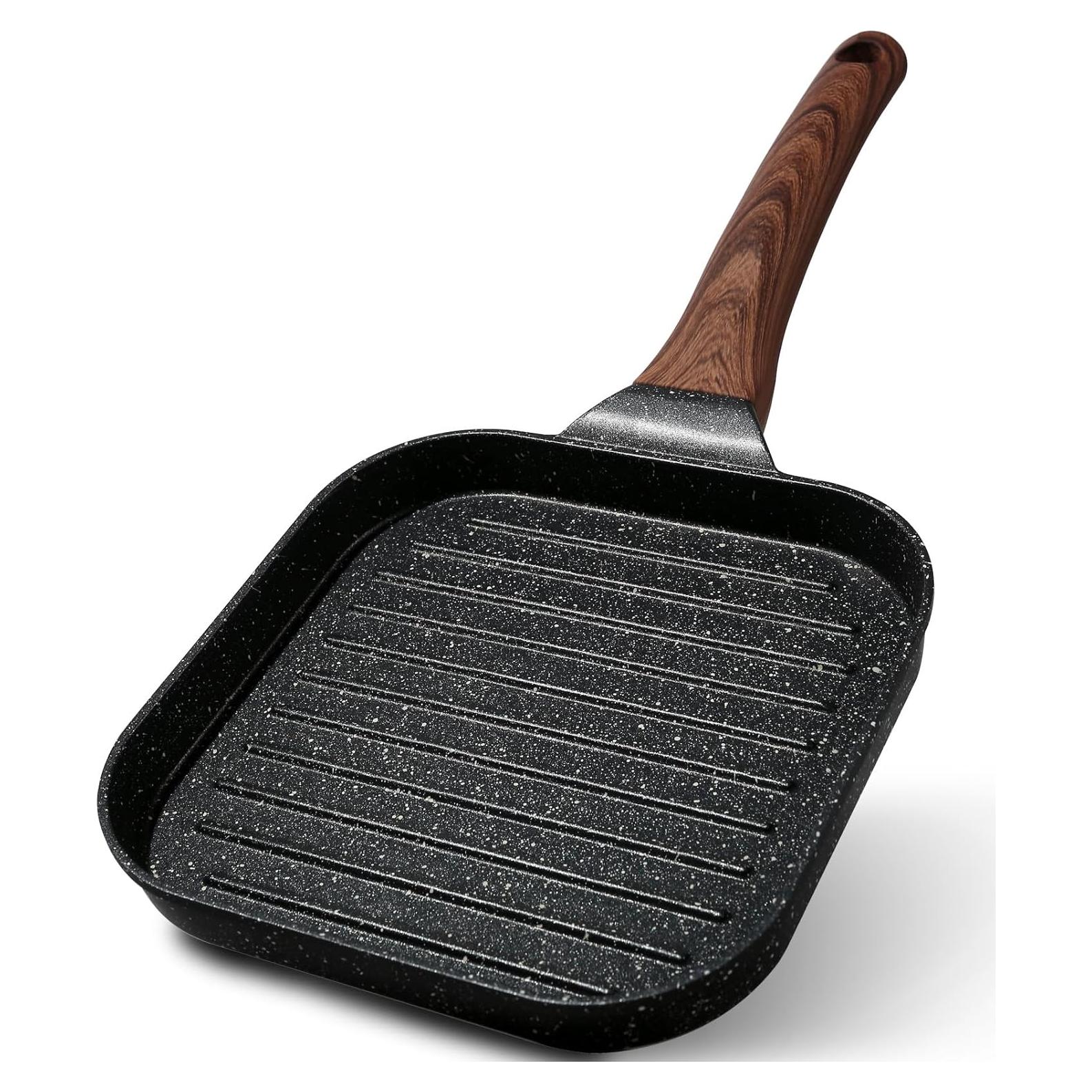 Sartén Cuadrada Antiadherente ESLITE LIFE 7" Negra para Inducción