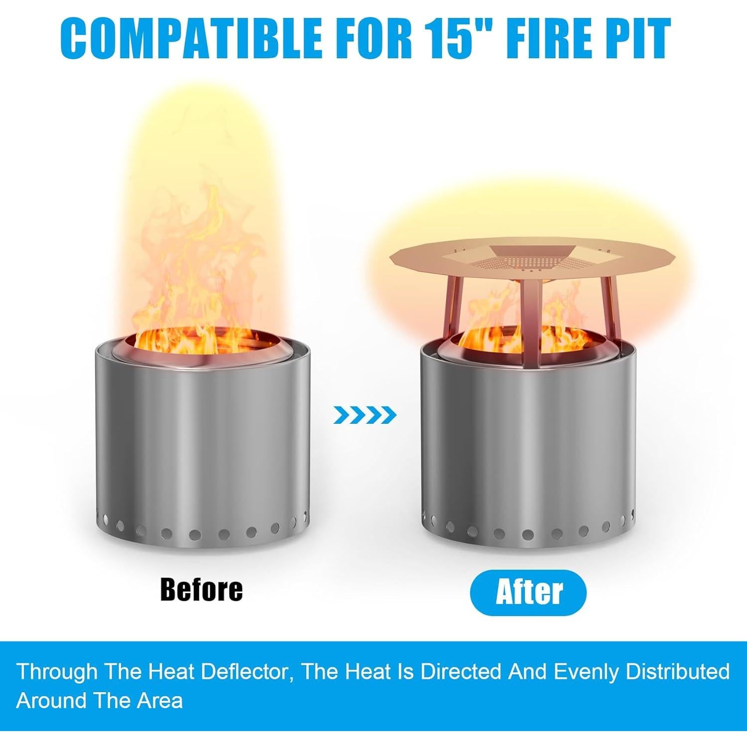 Deflector de Calor LS'BABQ para Fogata Solo Stove Ranger 15"