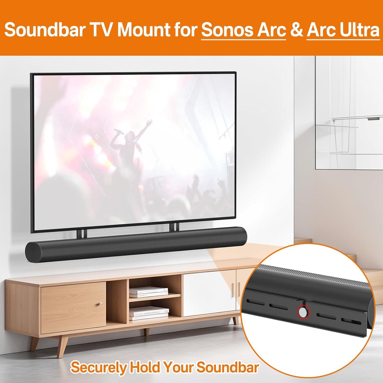 Soporte de Barra de Sonido Yibracki para Sonos Arc - Ajustable