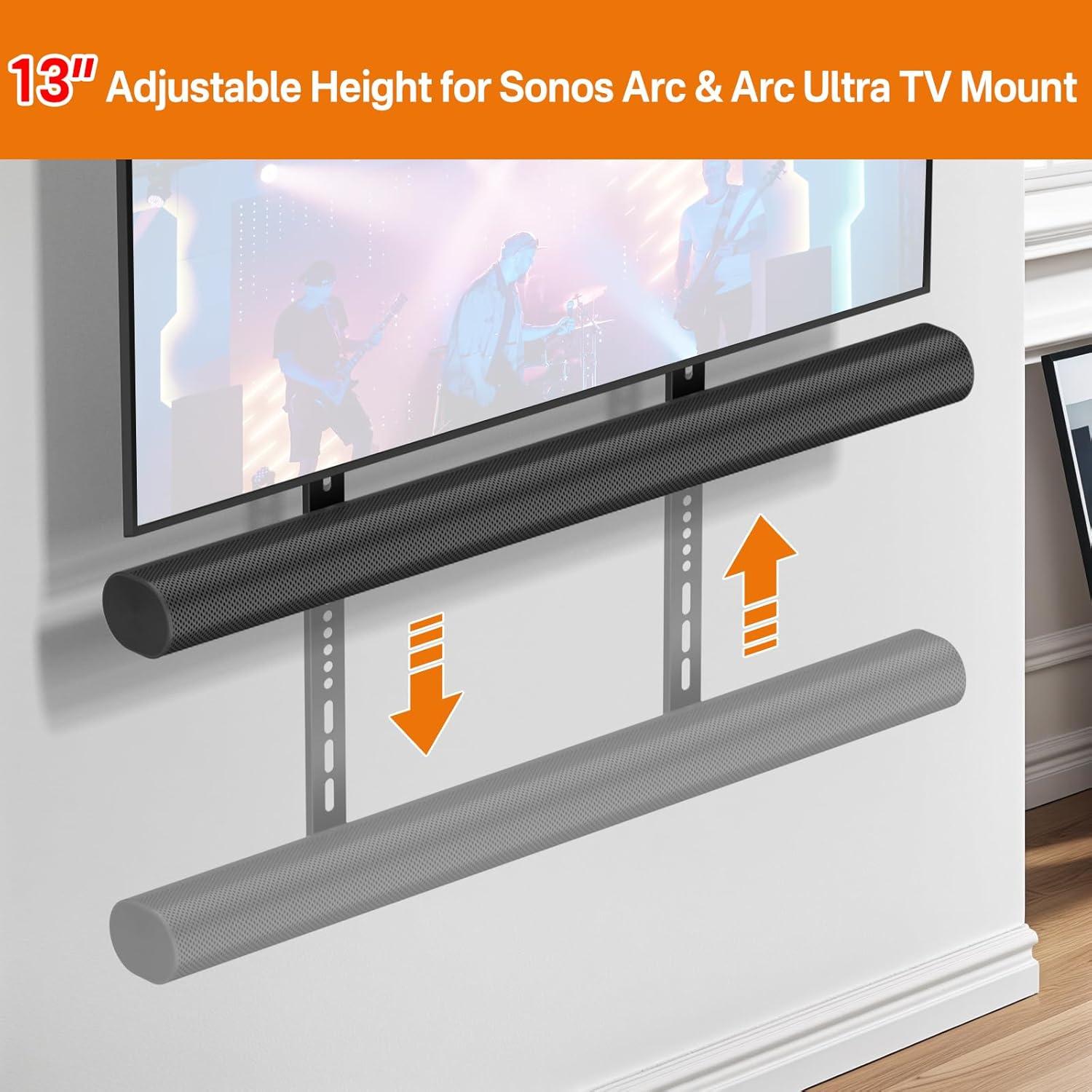 Soporte de Barra de Sonido Yibracki para Sonos Arc - Ajustable