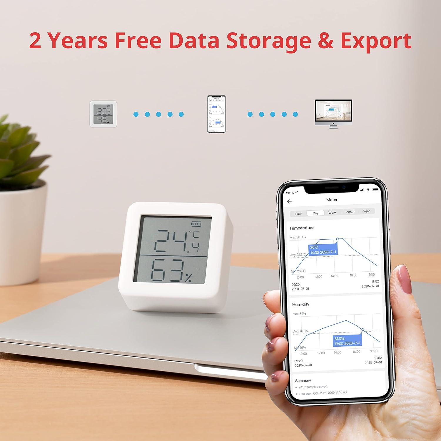 SwitchBot Termómetro Higrómetro WiFi con Hub, Sensor 230g