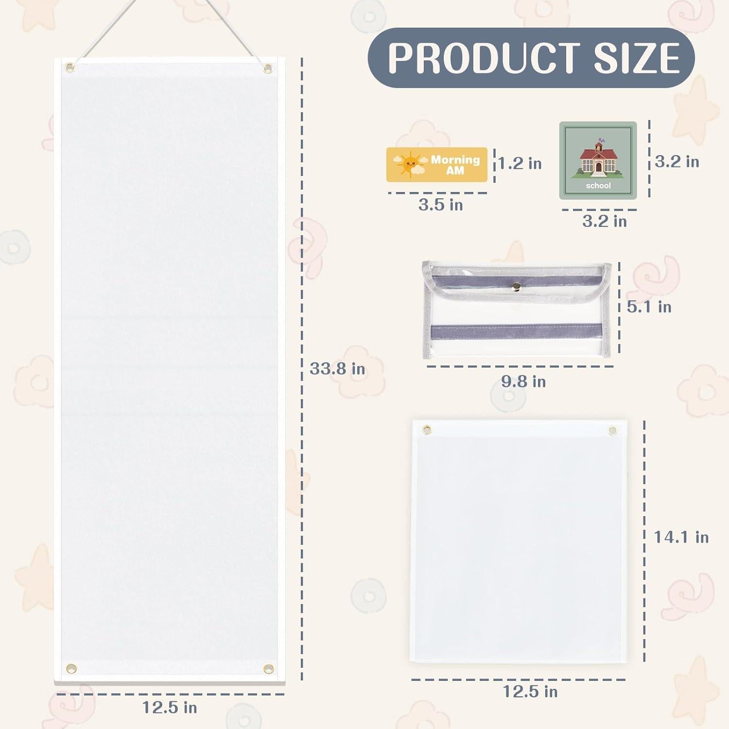 Horario Visual para Niños Joyreal con 135 Tarjetas Boho