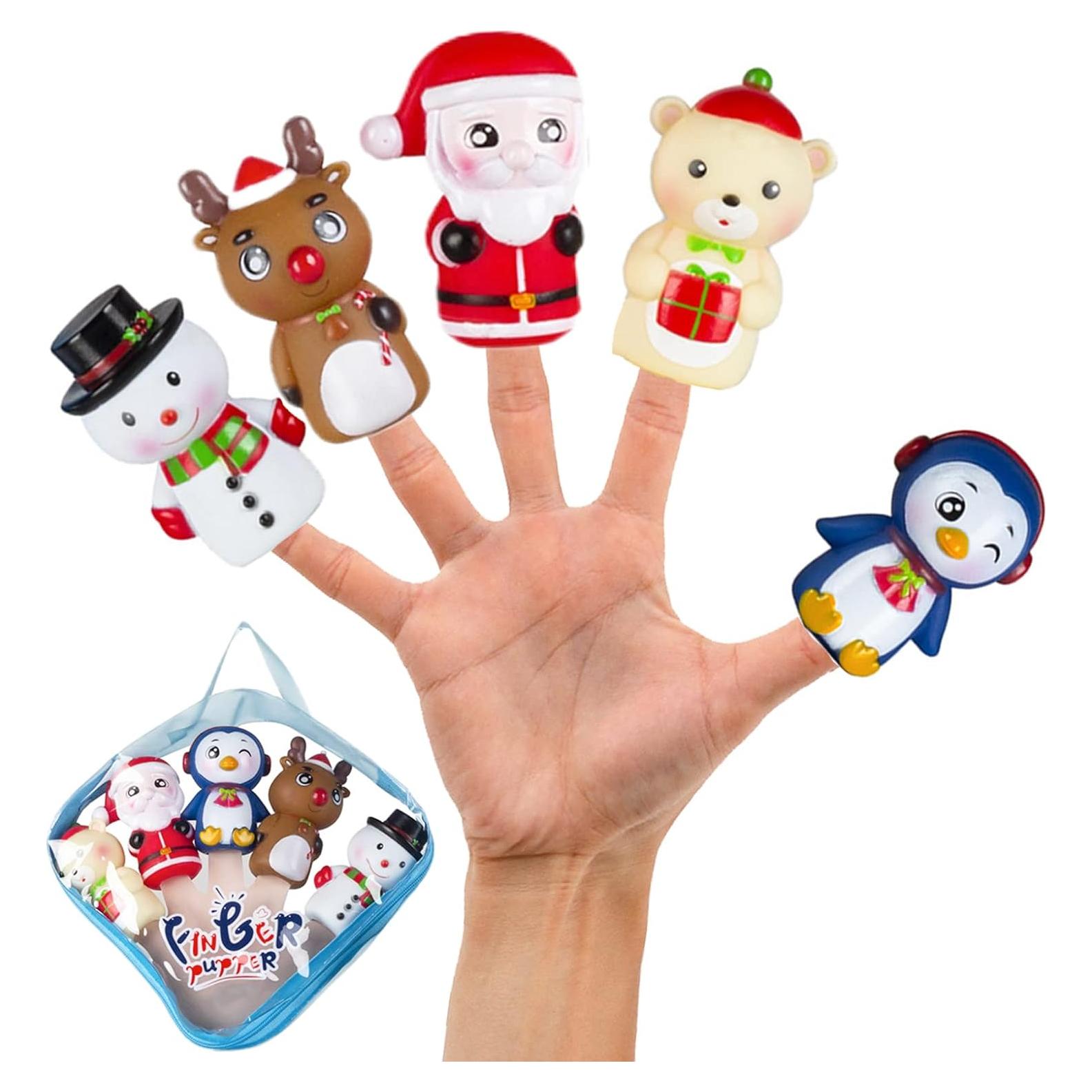 Marionetas de Dedo de Navidad WAHXIAOSW - 5 Piezas