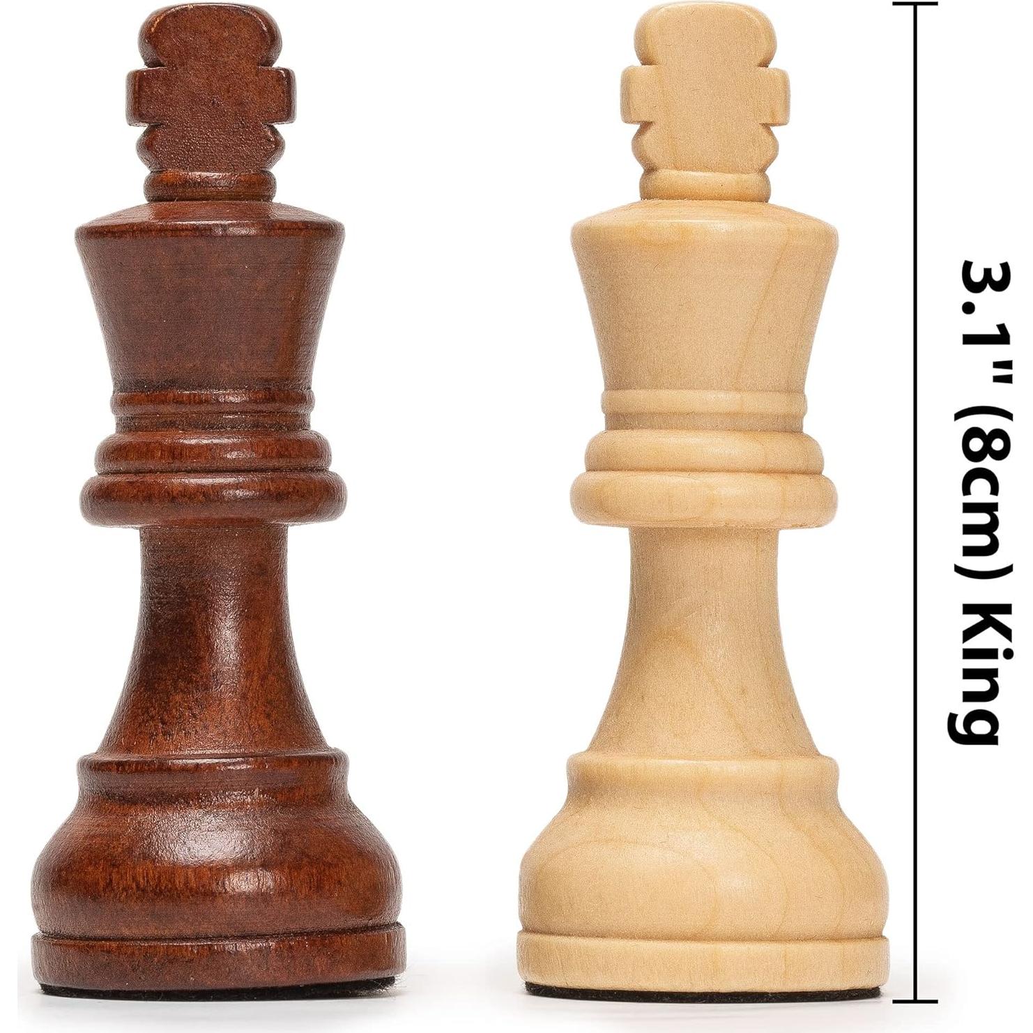 Juego de Ajedrez Husaria Staunton No. 4 con 2 Reinas Extra