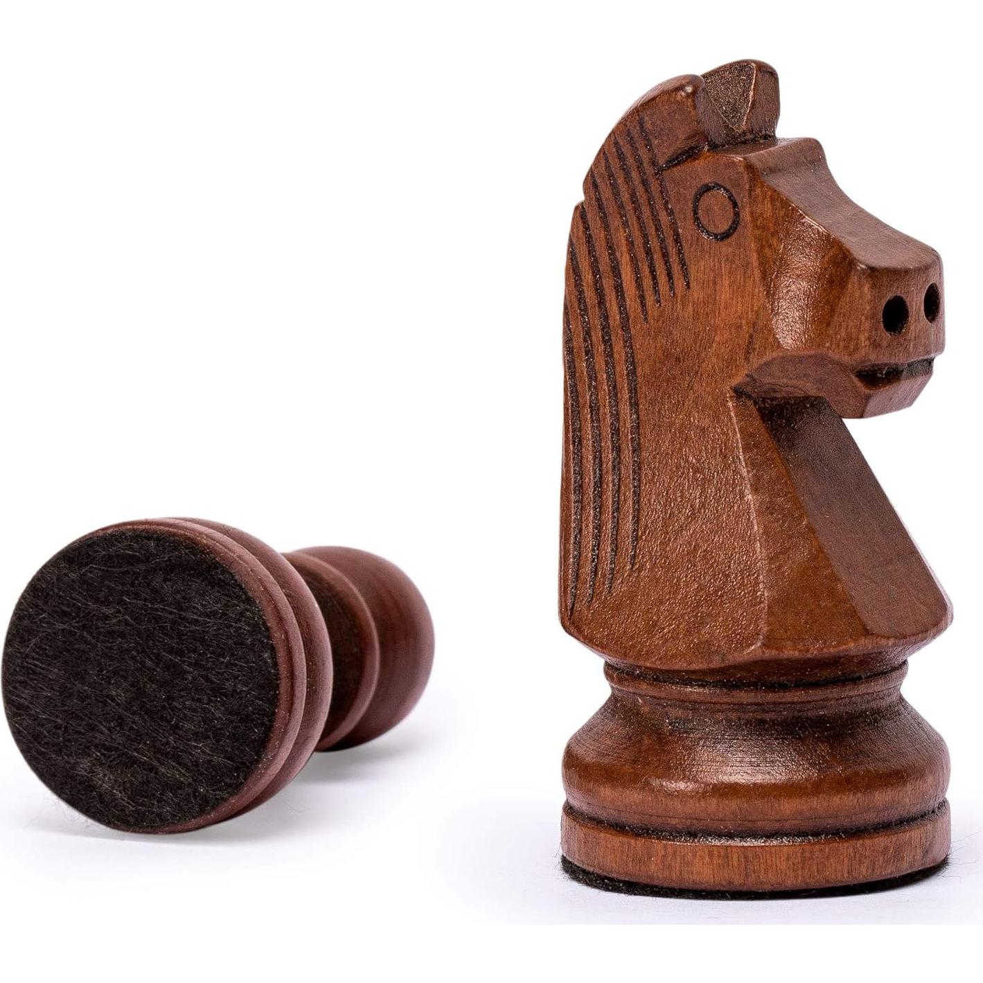 Juego de Ajedrez Husaria Staunton No. 4 con 2 Reinas Extra