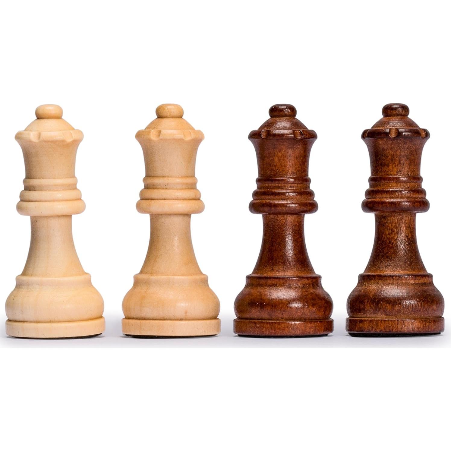 Juego de Ajedrez Husaria Staunton No. 4 con 2 Reinas Extra