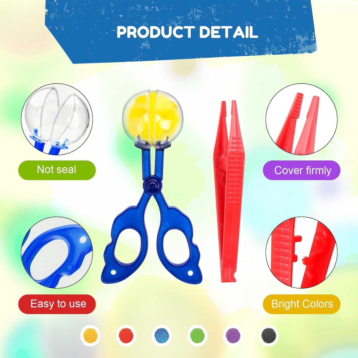 Kit de Relleno Sensorial iCraftine 114 PCS - Pom Poms y Tazones