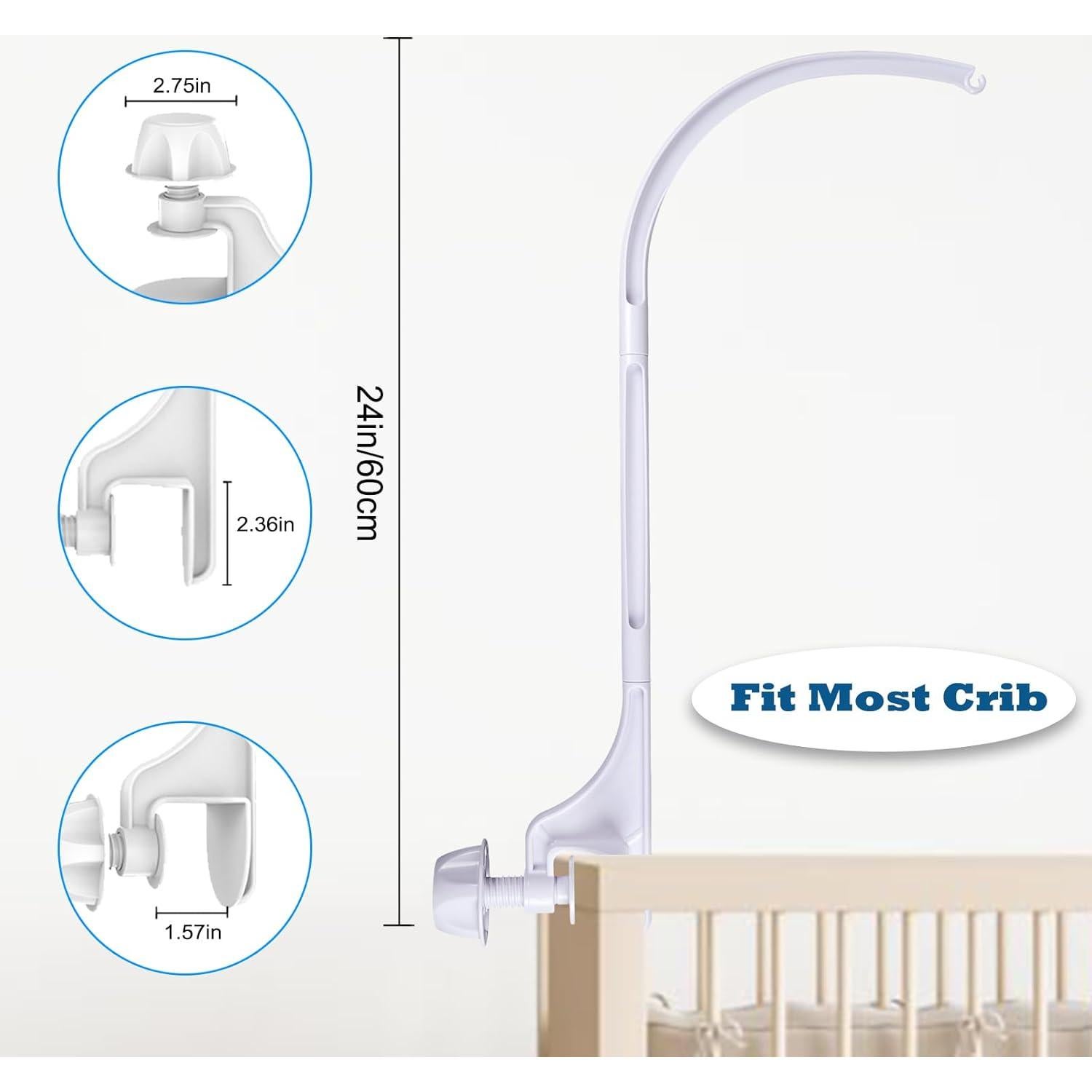 Soporte de Móvil para Cuna de Bebé SAGOOITS 60.96 cm Ajustable