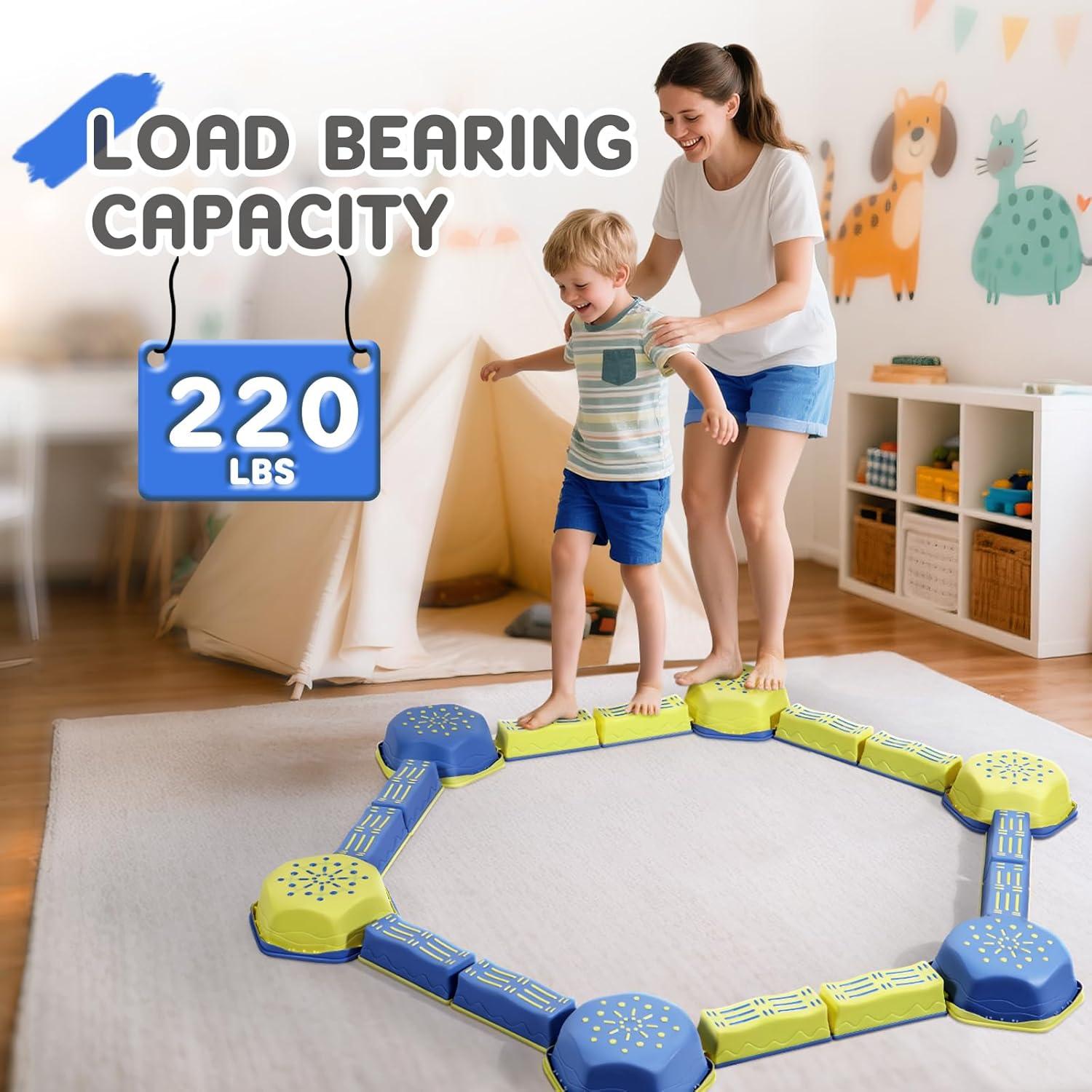 18 Piezas Piedras de Equilibrio HappyField para Niños 3 Años