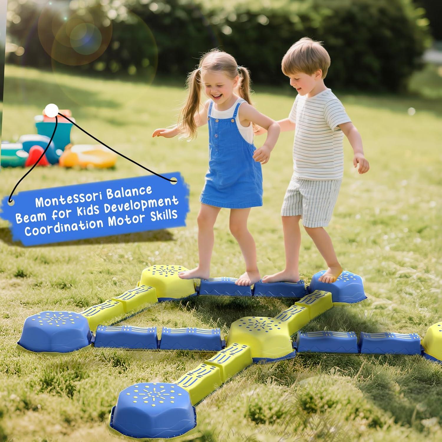18 Piezas Piedras de Equilibrio HappyField para Niños 3 Años