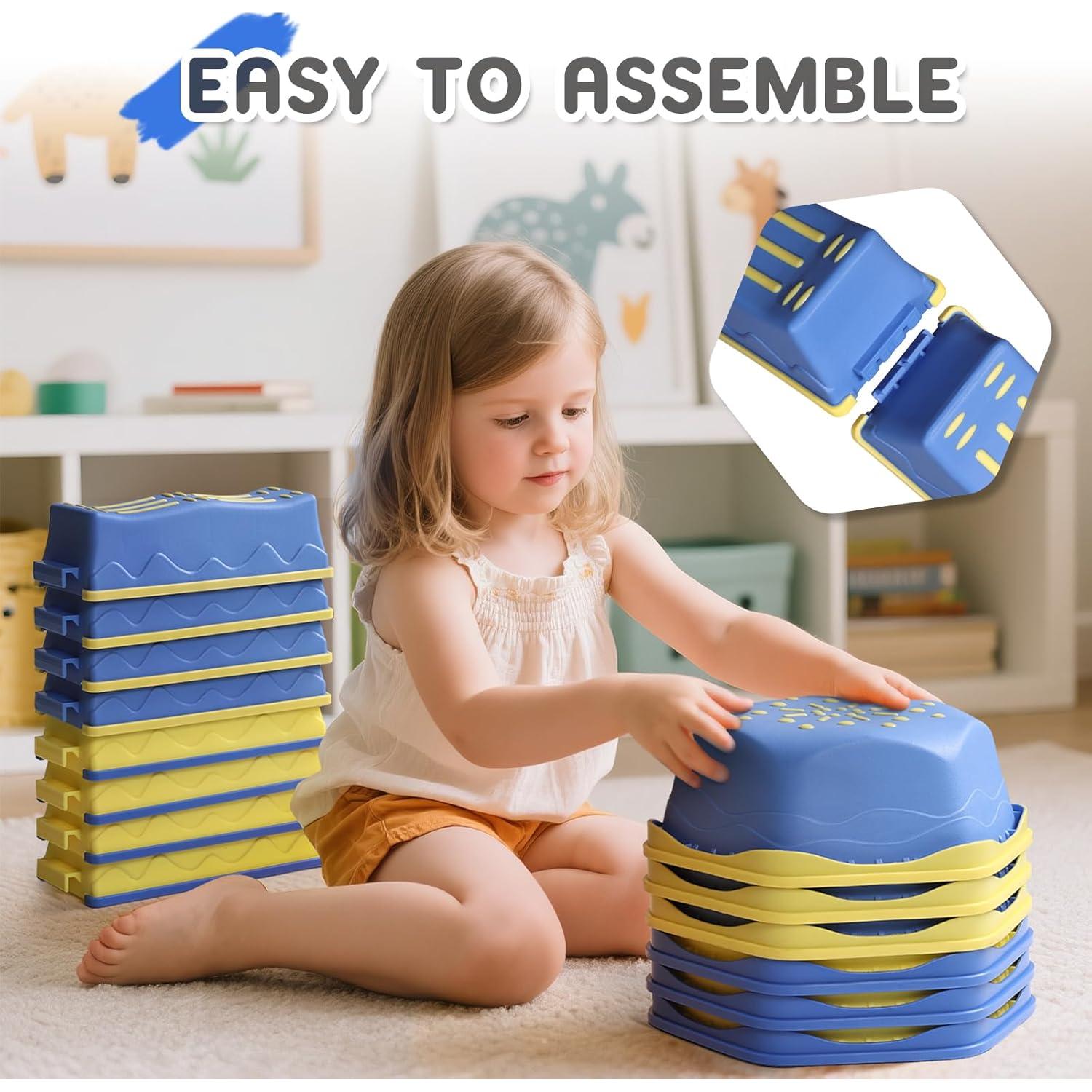 18 Piezas Piedras de Equilibrio HappyField para Niños 3 Años