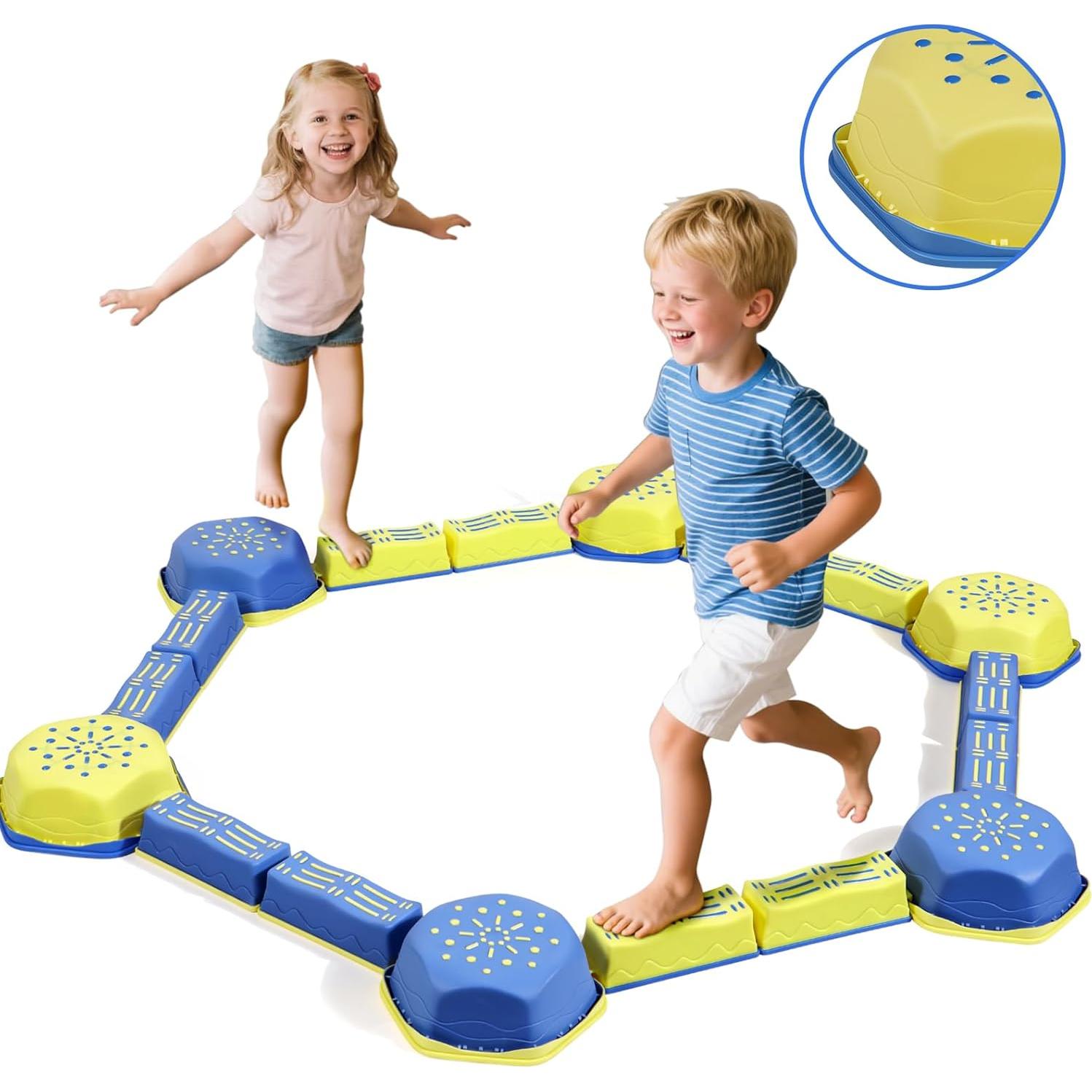 18 Piezas Piedras de Equilibrio HappyField para Niños 3 Años