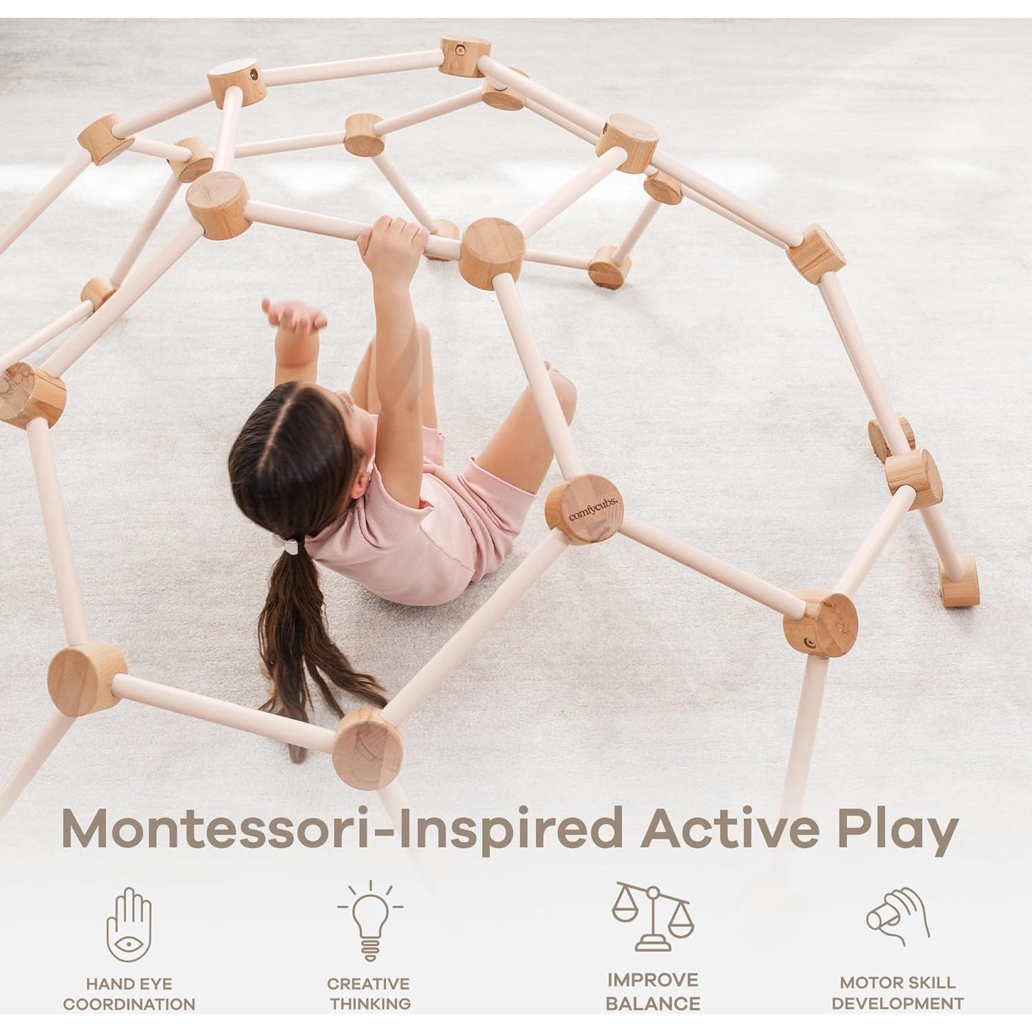 Gimnasio de Juego Comfy Cubs Rosa para Niños 3-6 Años