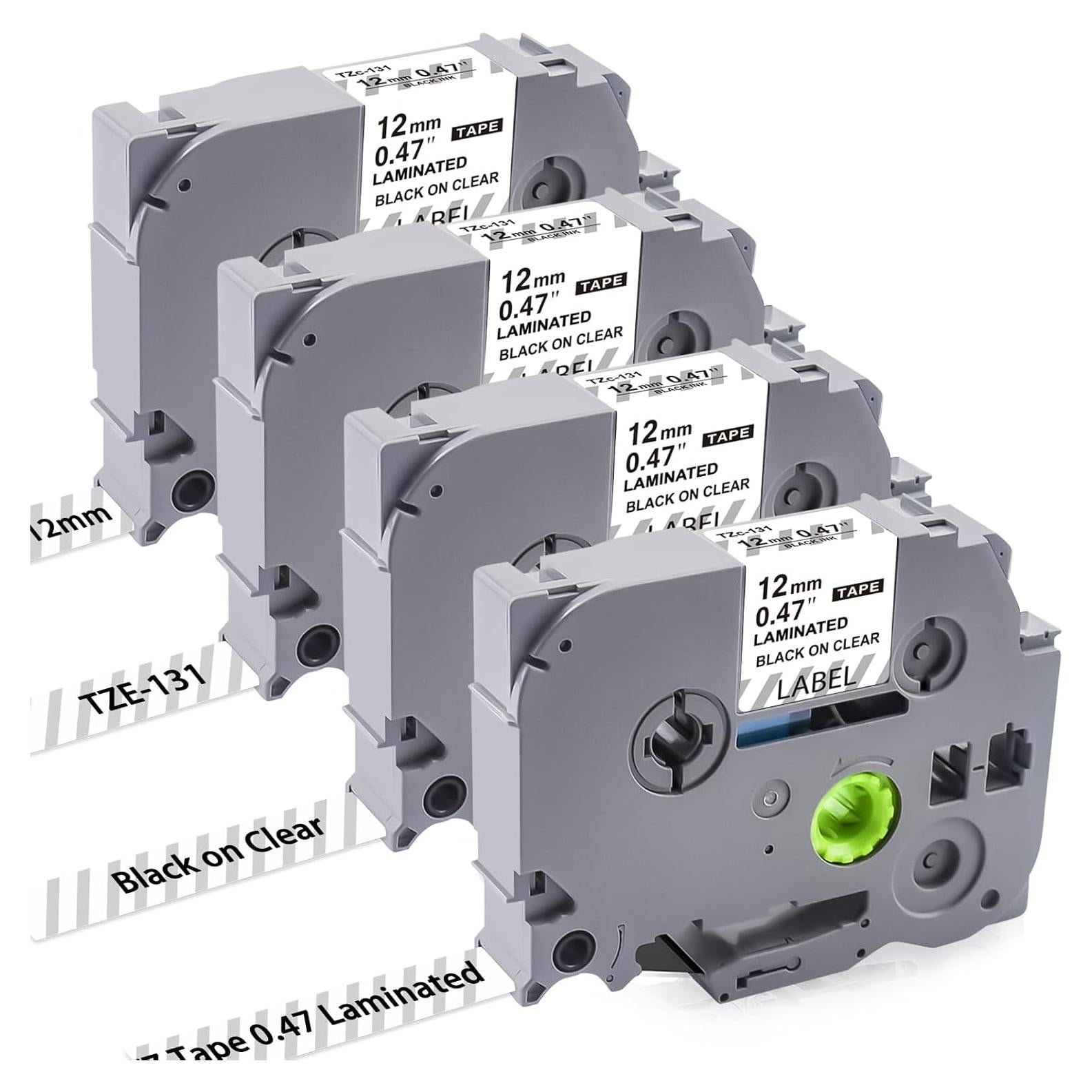 Cinta de Etiquetadora Womiten TZe-131 12mm x 8m Transparente