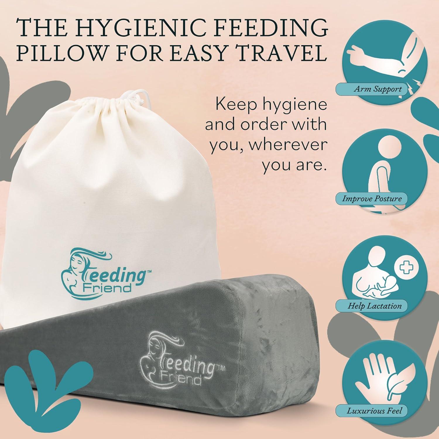 Almohada de Lactancia Amiga Gris - Soporte para Bebé 0-3 Años