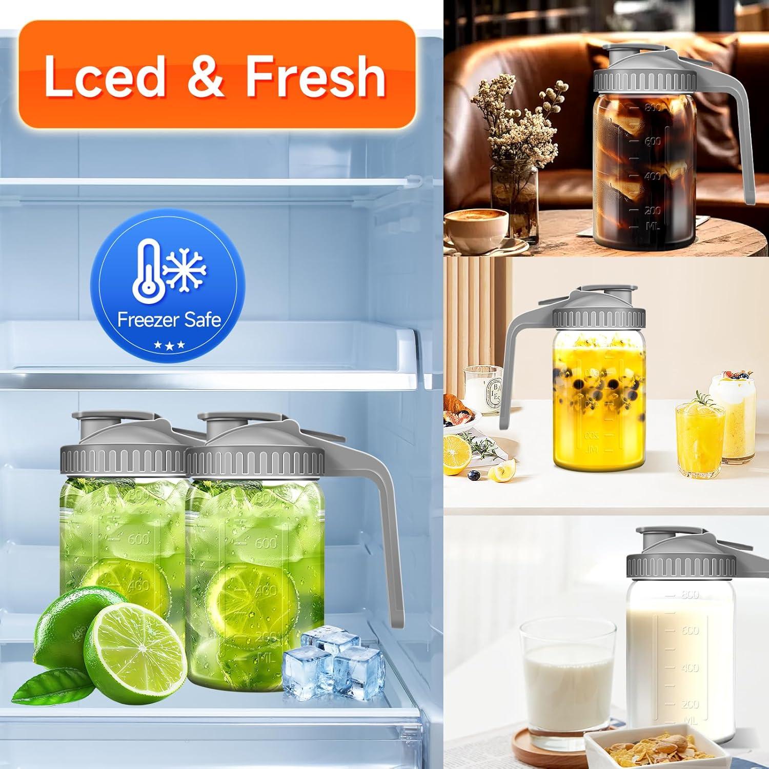 Jarra de Leche Materna OFDMNY 0.91L Vidrio Hermético con Tapa