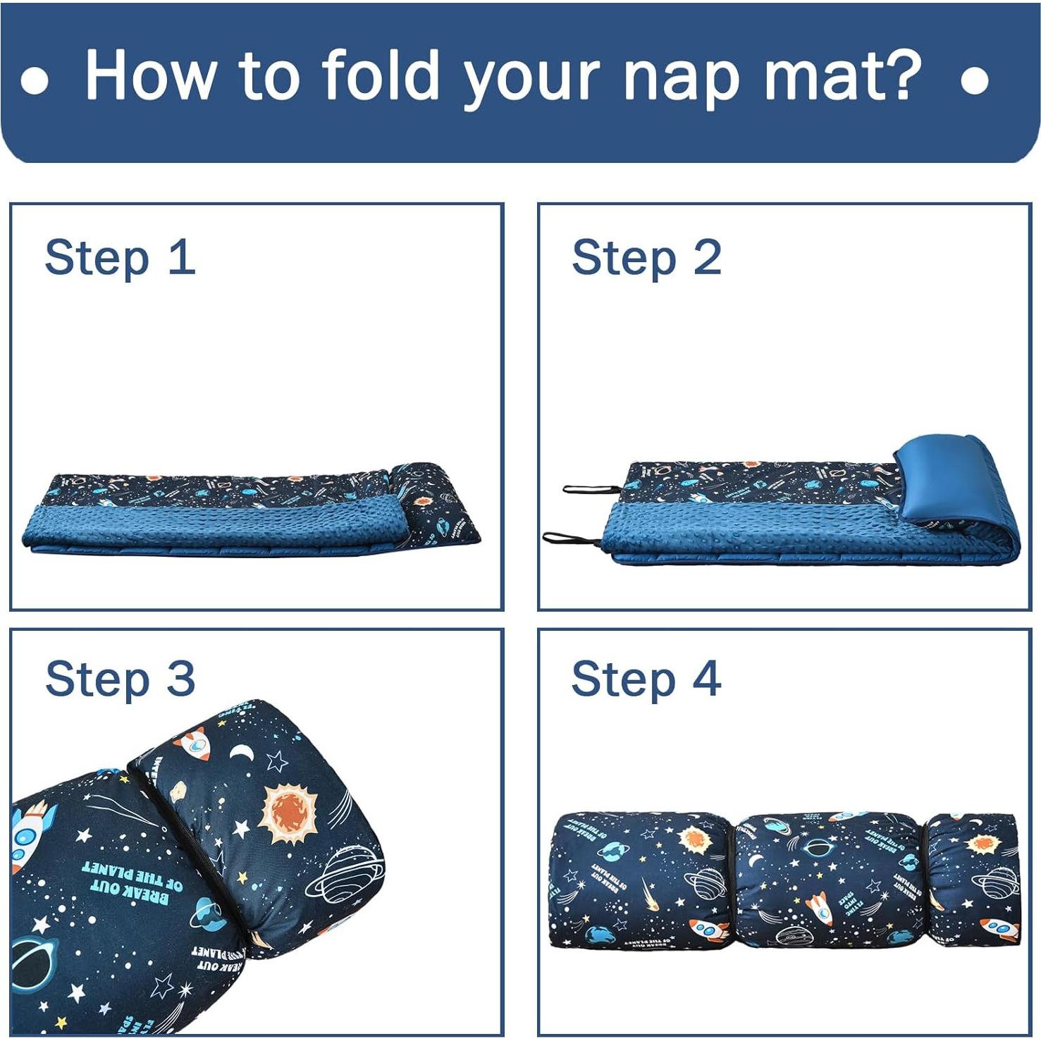 Colchoneta de Siesta Espacial MWMWMW para Niños con Almohada