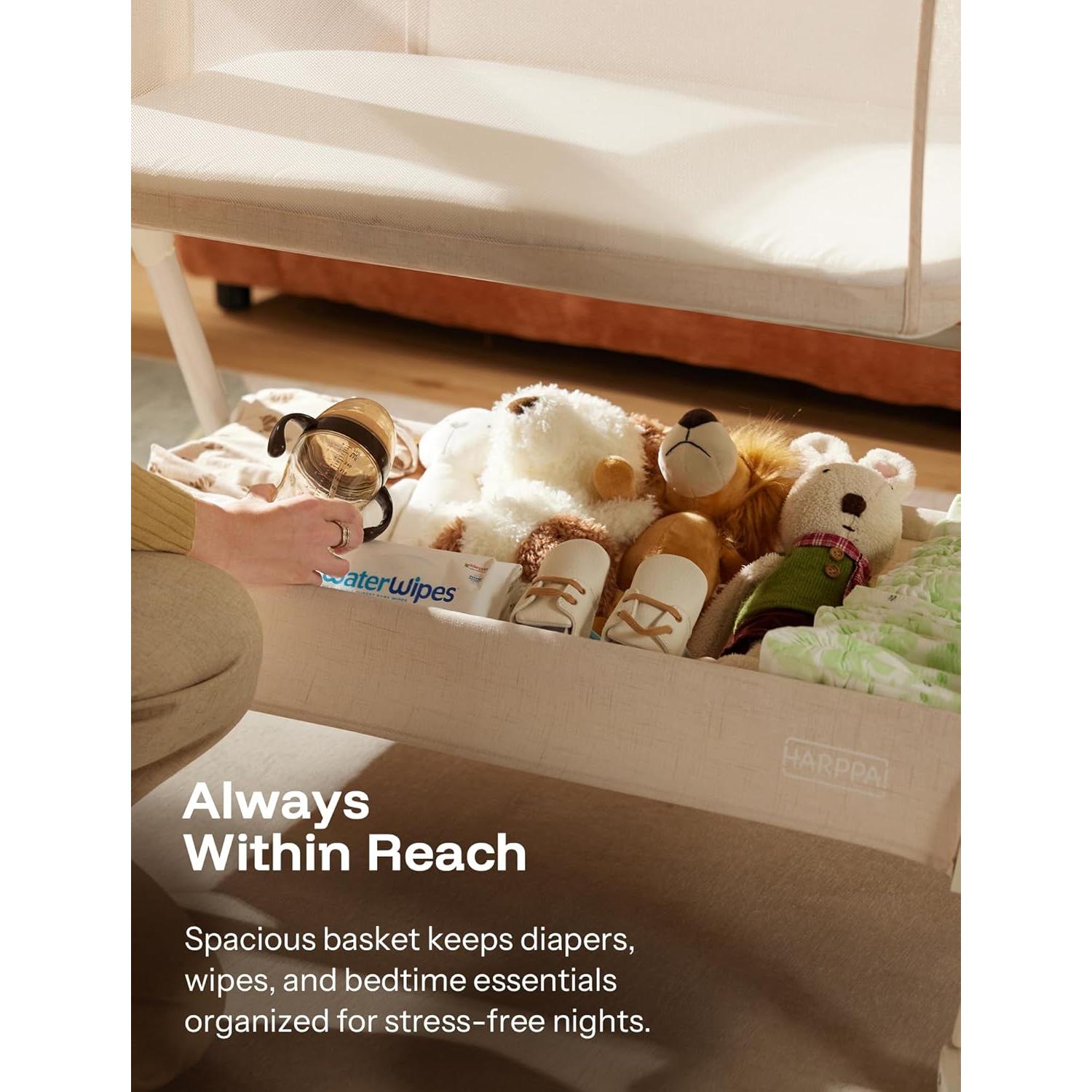 Cuna Mecedora HARPPA 3 en 1 con Colchón y Malla Transpirable